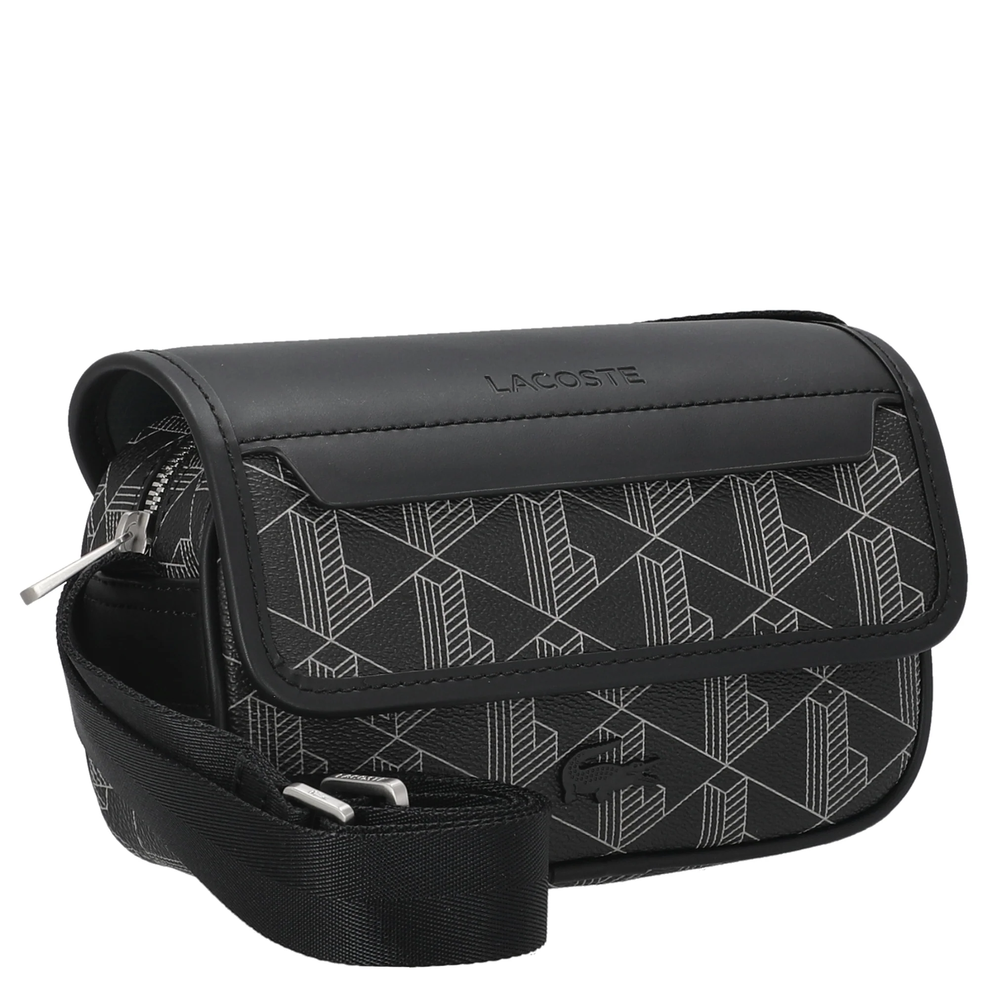 Lacoste The Blend Mini - Umhängetasche 19 cm (monogram noir gris) - Image 5