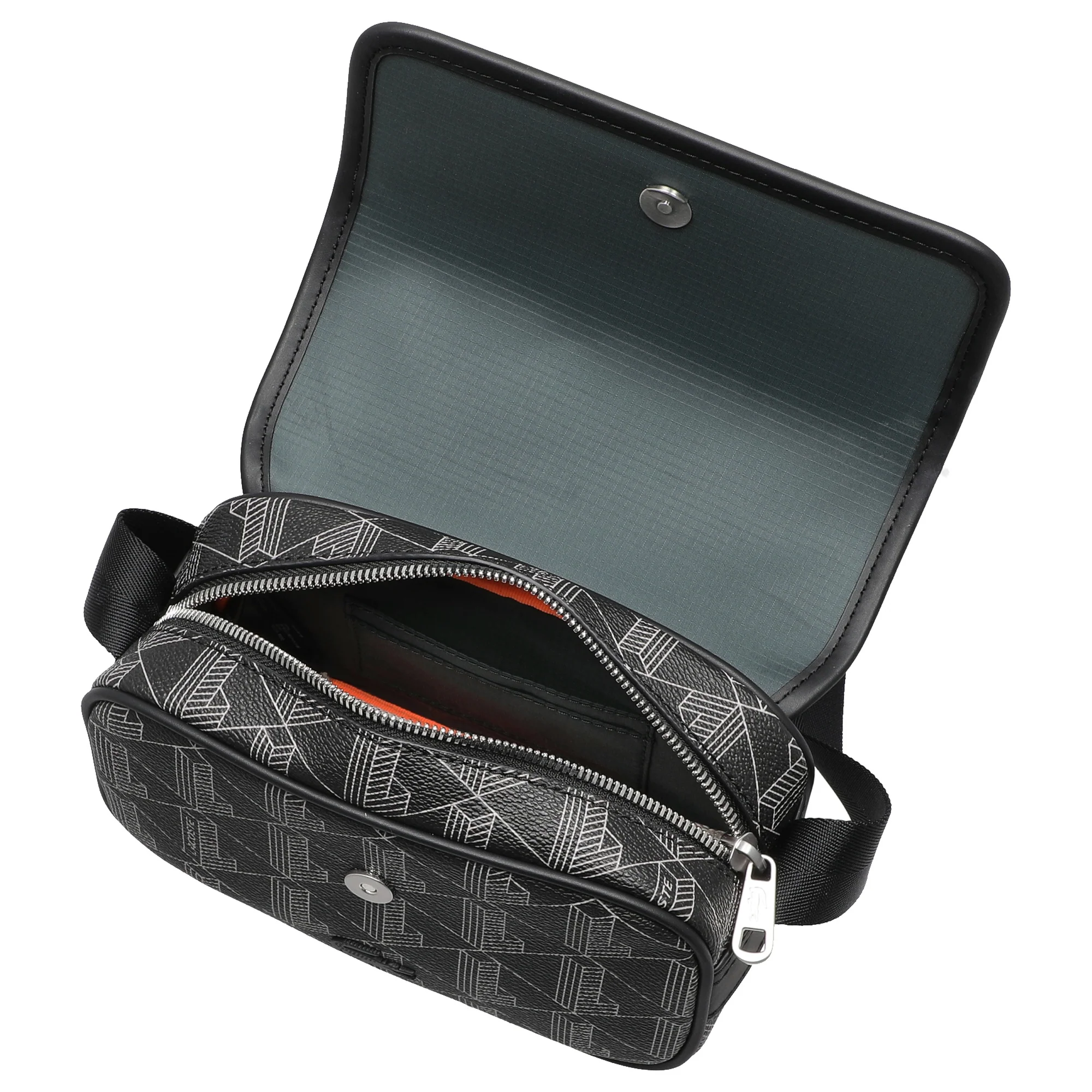 Lacoste The Blend Mini - Umhängetasche 19 cm (monogram noir gris) - Image 6