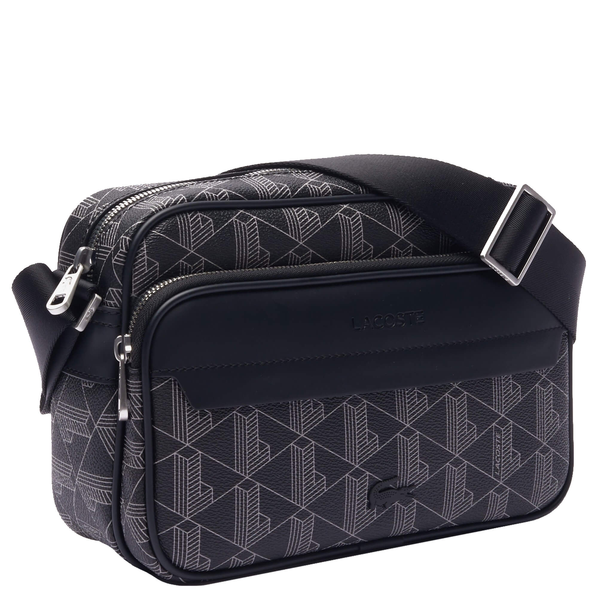 Lacoste The Blend Reporter - Umhängetasche 24 cm (monogram noir gris) - Image 3