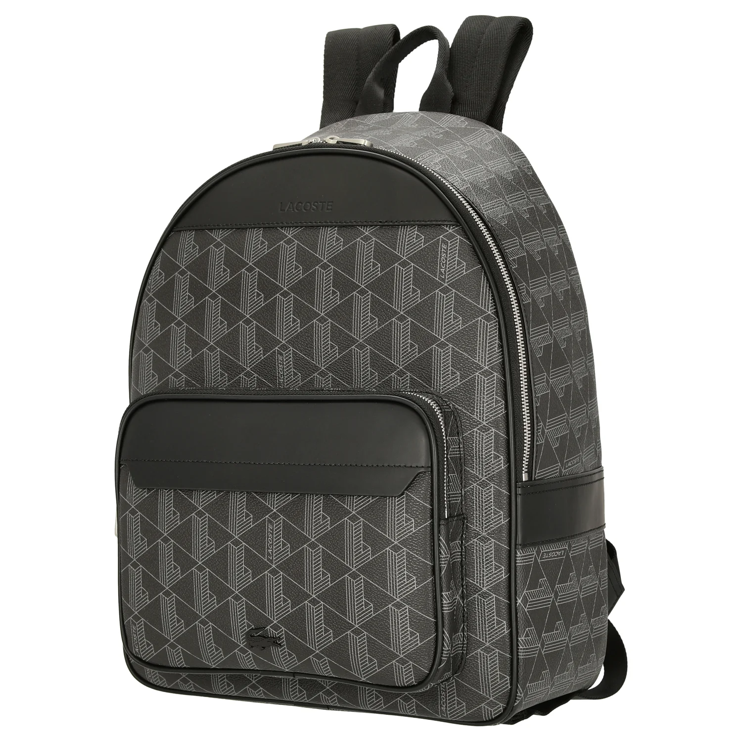 Lacoste The Blend - Rucksack aus Canvas 40 cm (allover monogram black) - Image 2