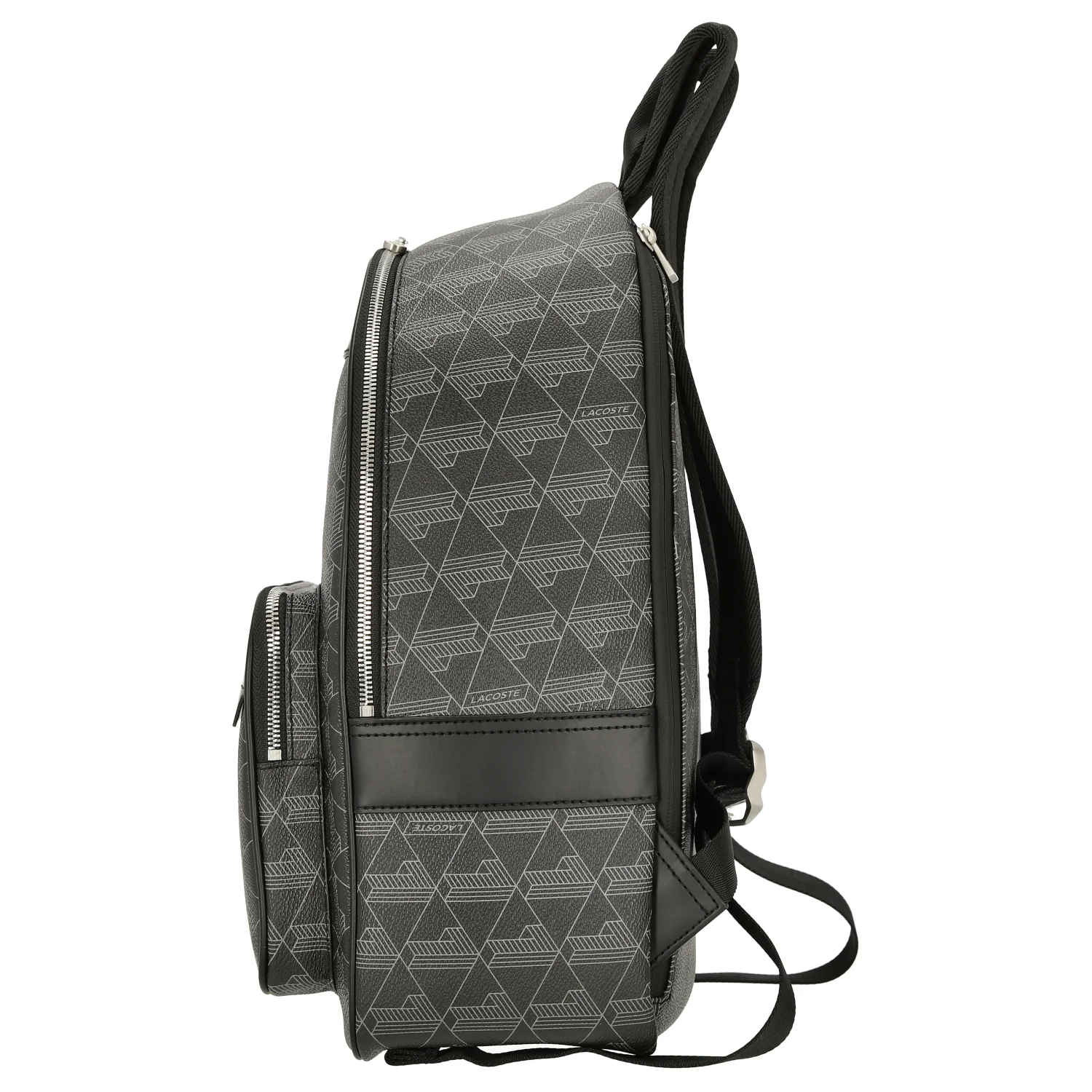 Lacoste The Blend - Rucksack aus Canvas 40 cm (allover monogram black) - Image 3
