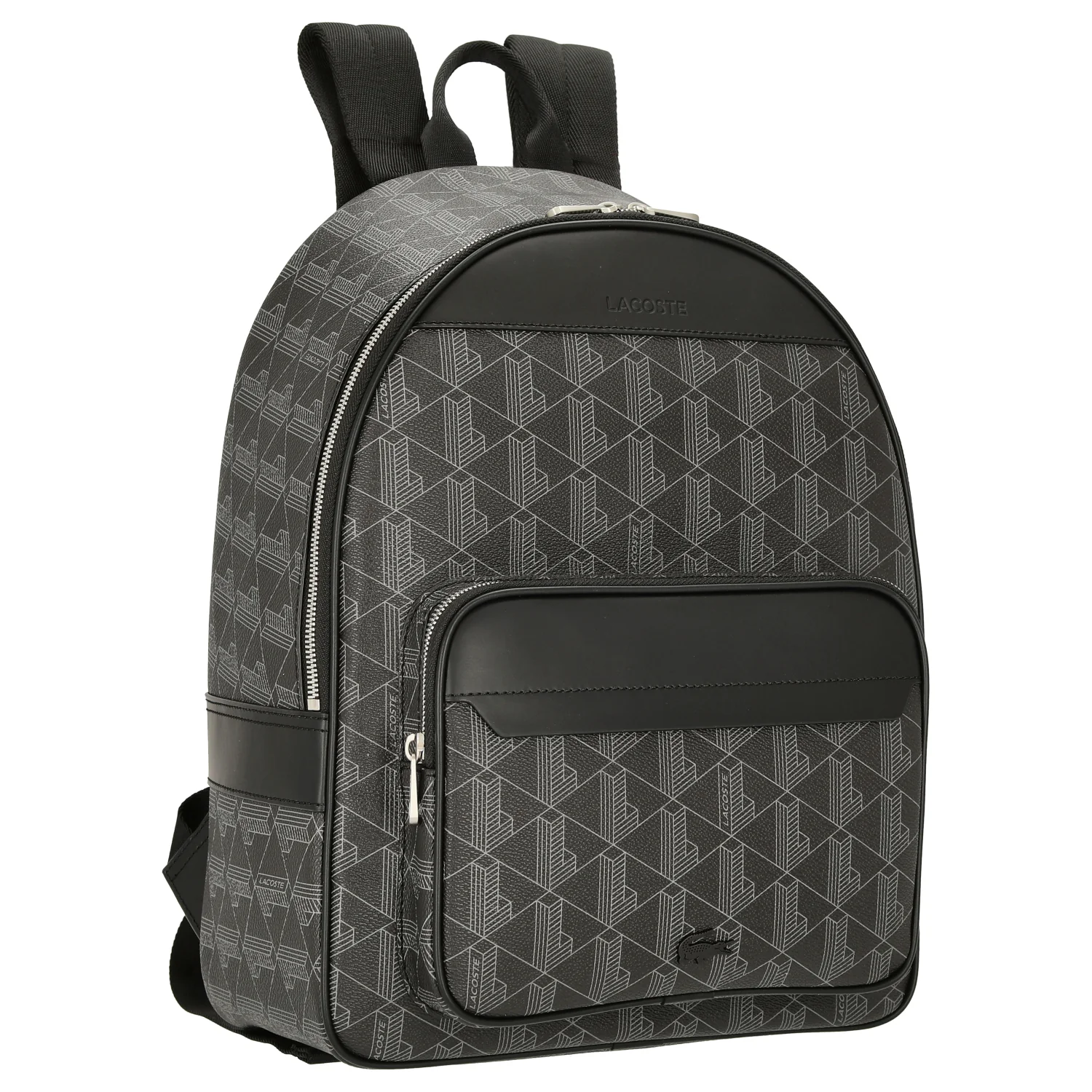 Lacoste The Blend - Rucksack aus Canvas 40 cm (allover monogram black) - Image 5