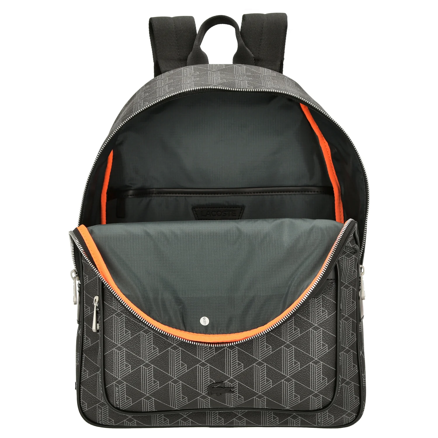 Lacoste The Blend - Rucksack aus Canvas 40 cm (allover monogram black) - Image 6
