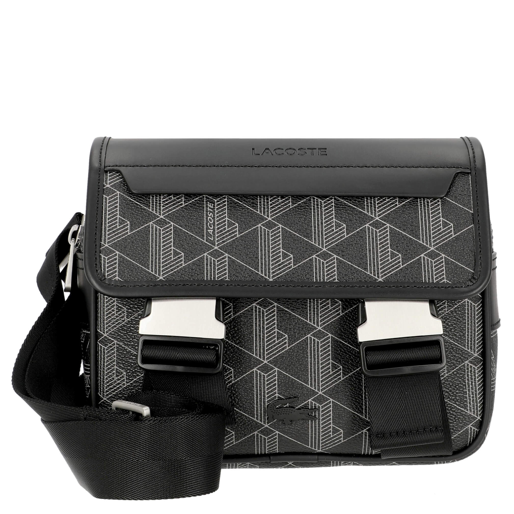 Lacoste The Blend - Umhängetasche 21.5 cm (monogram noir gris)