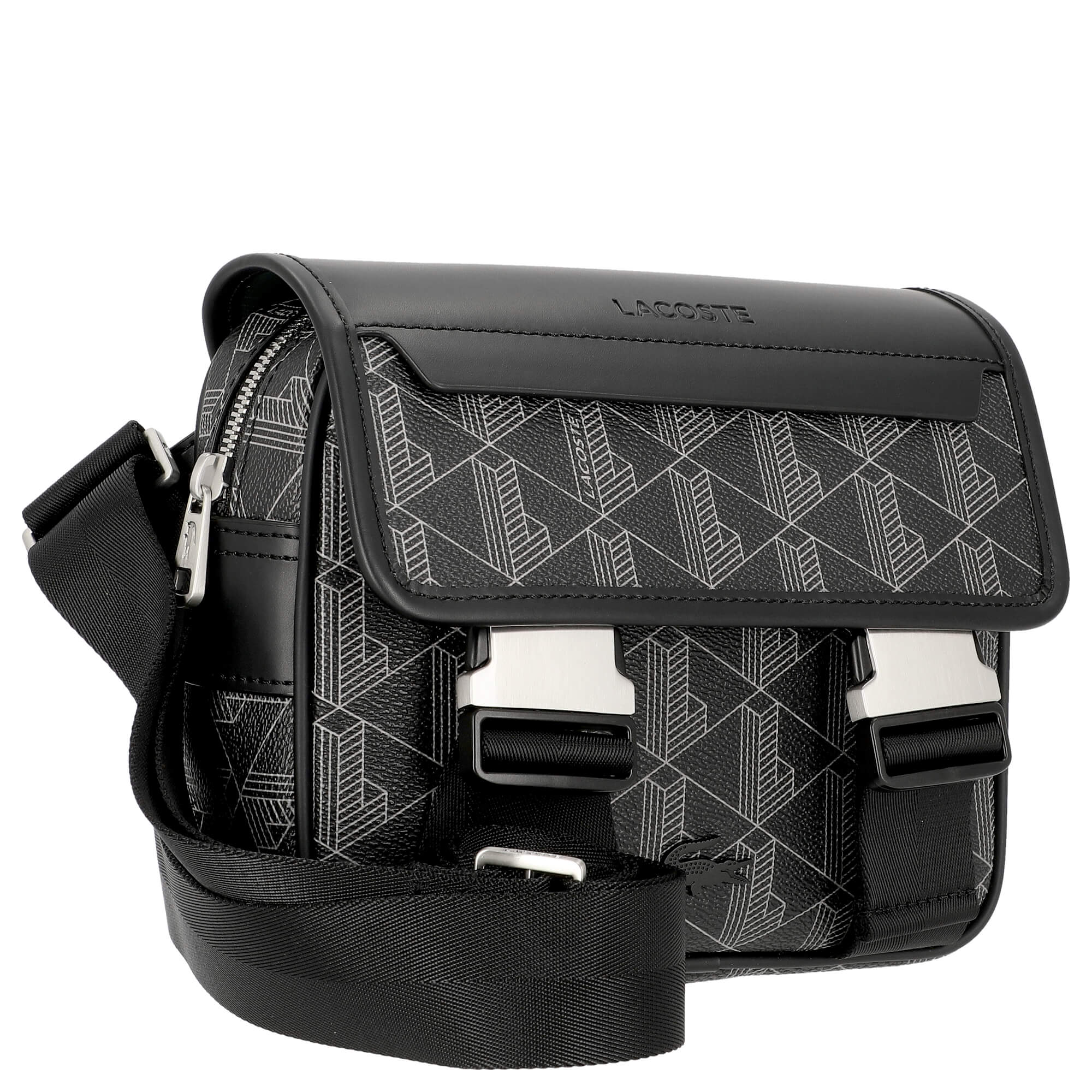 Lacoste The Blend - Umhängetasche 21.5 cm (monogram noir gris) - Image 5