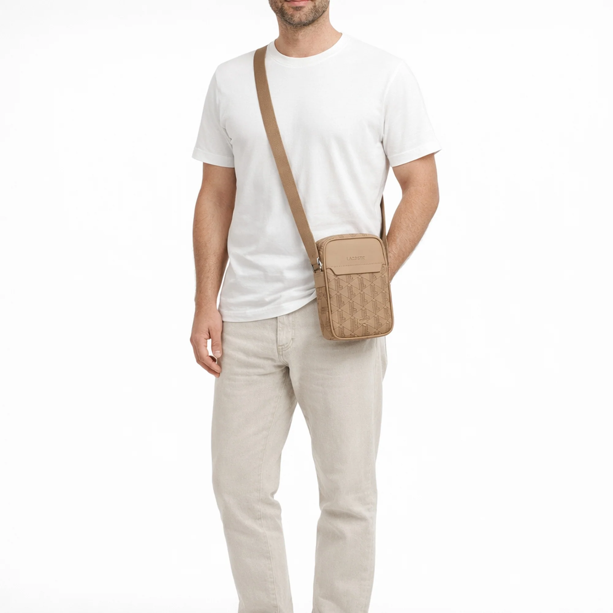 Lacoste The Blend - vertical Umhängetasche 21.5 cm (mono viennois otter) - Image 7