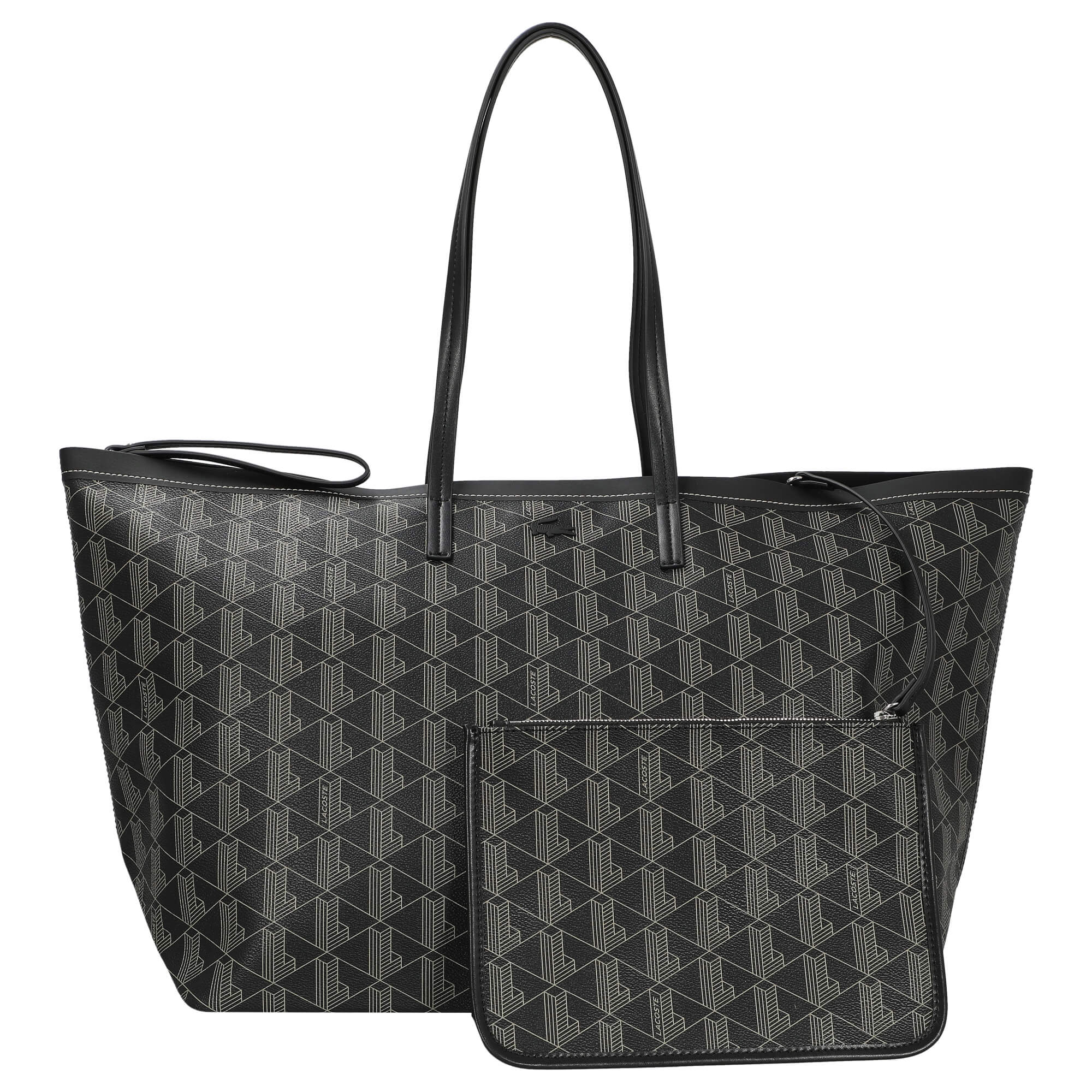 Lacoste Zely - Shopper L (mono noir beige)
