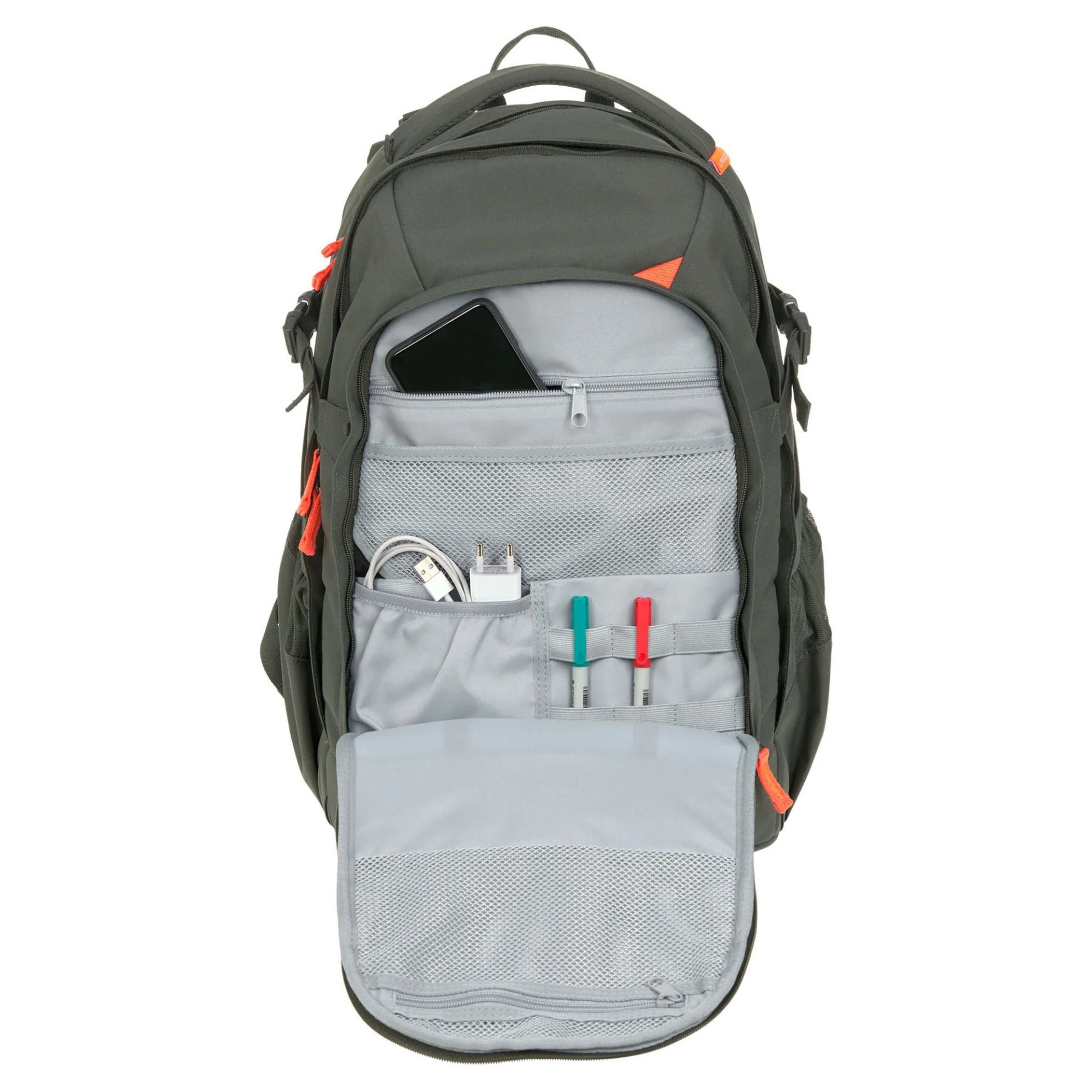 Lässig Bold Origin - Schulrucksack 46.5 cm (Dark Olive) - Image 4