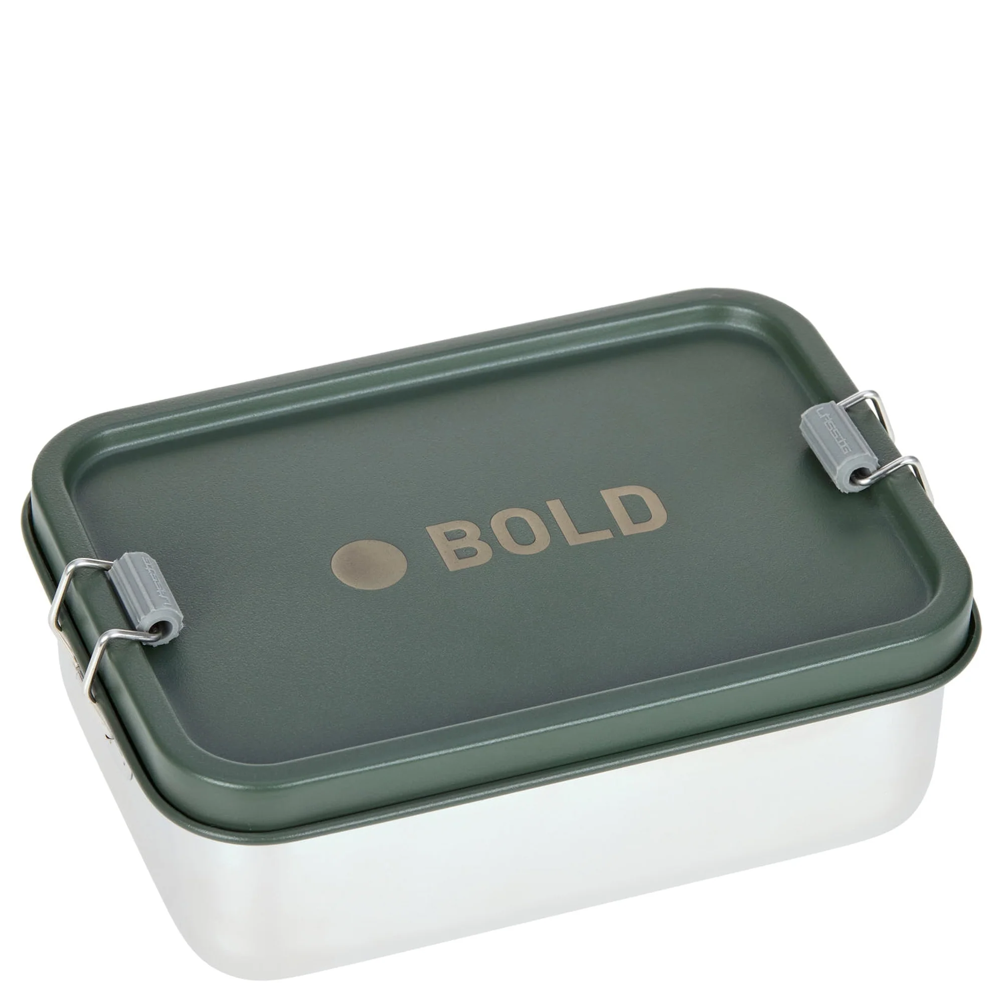 Lässig Lunchbox Stainless Steel Solid 18 cm - Brotzeitbox (Bold Dark Olive)