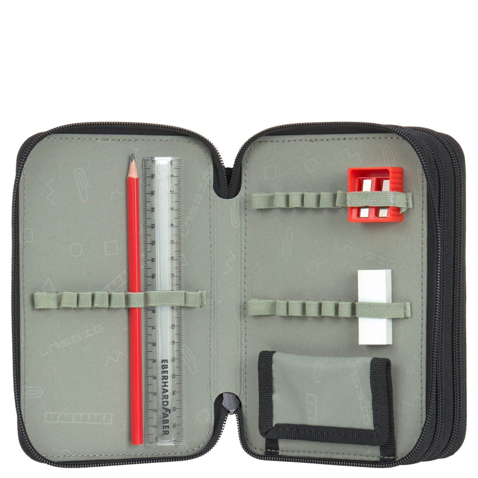 Lässig School Triple Pencil Case - Mäppchen (Unique Black) - Image 4