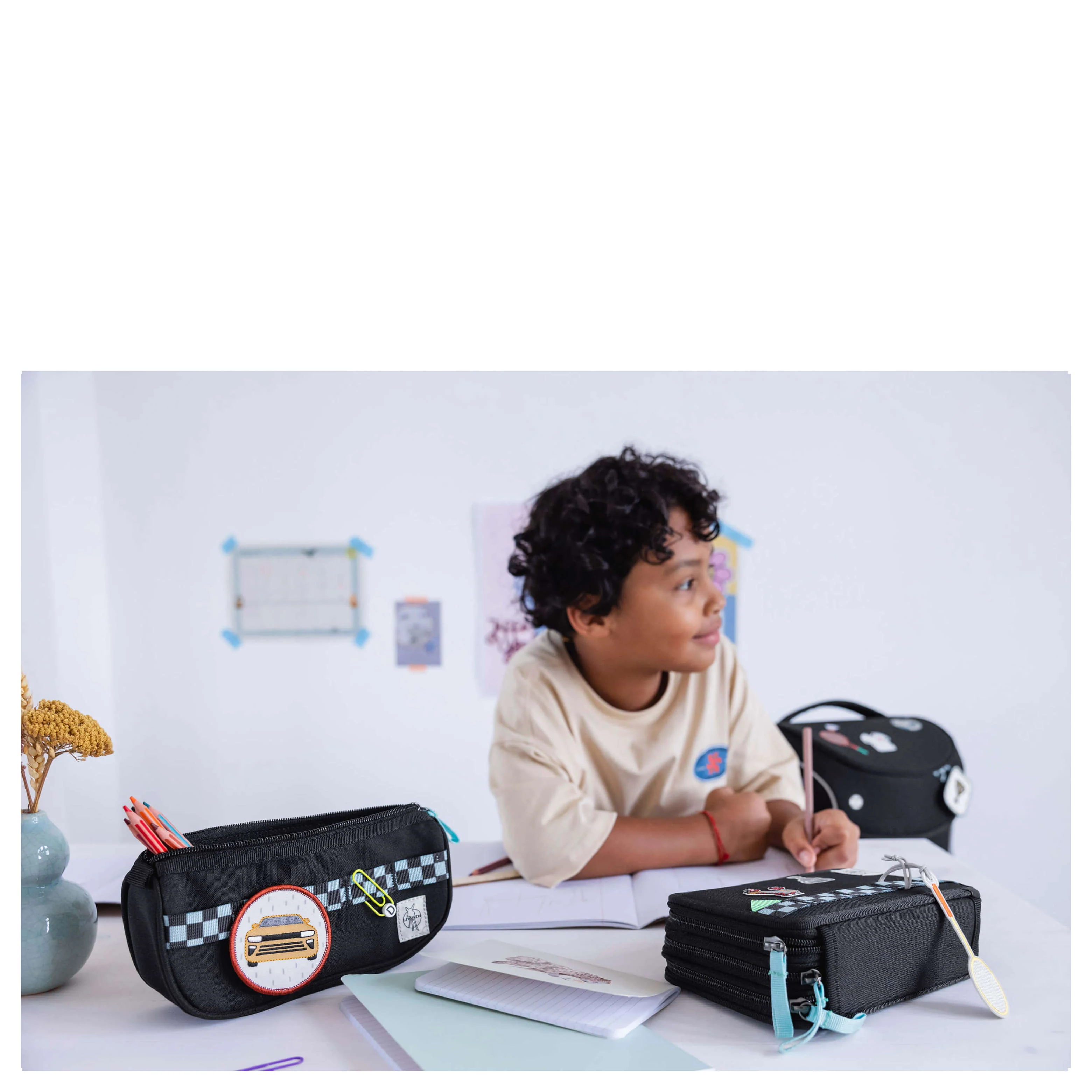 Lässig School Triple Pencil Case - Mäppchen (Unique Black) - Image 6