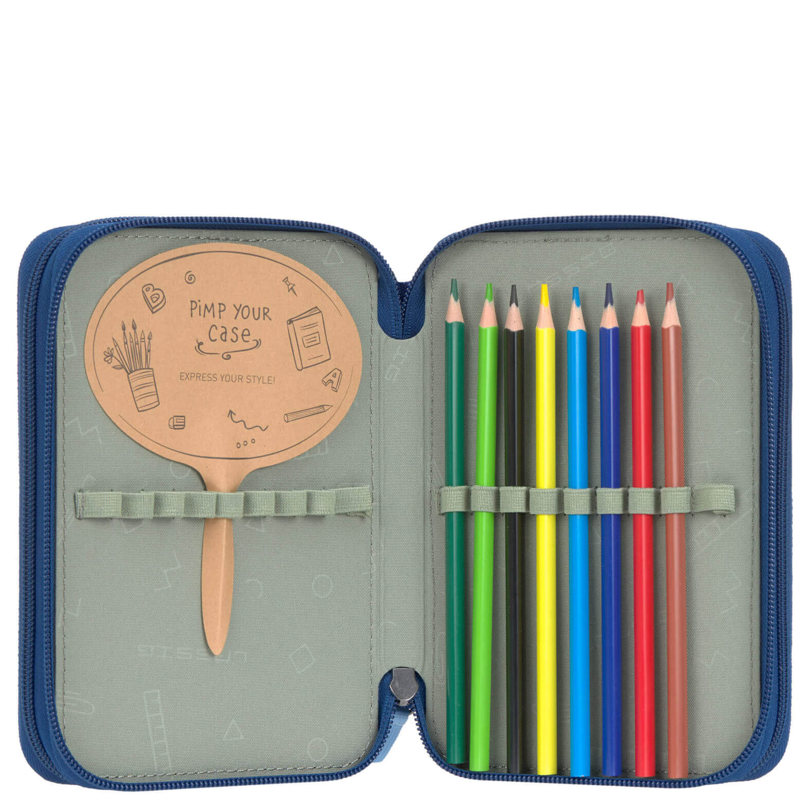Lässig School Triple Pencil Case - Mäppchen (Unique Dark Blue) - Image 5