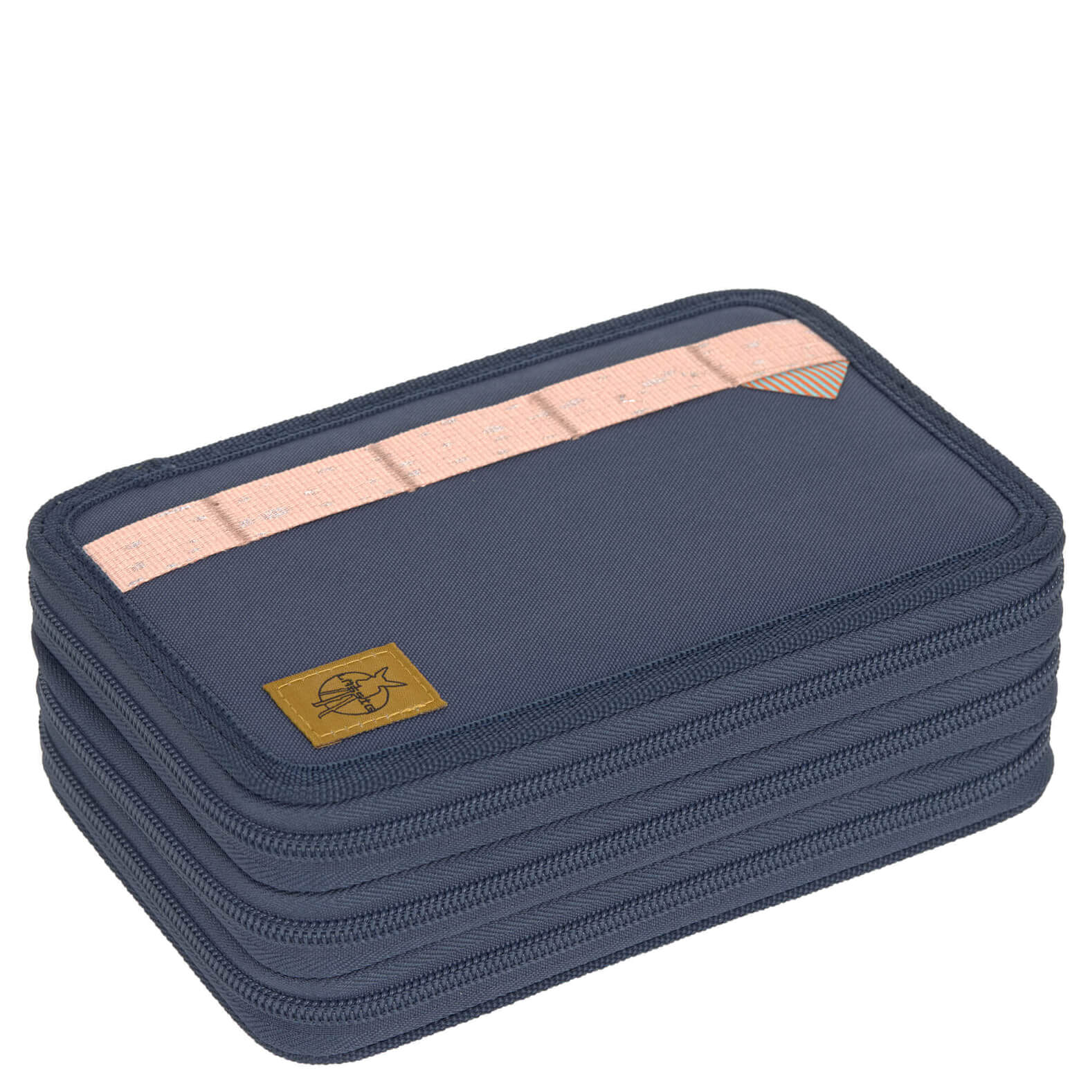 Lässig School Triple Pencil Case - Mäppchen (Unique Navy)