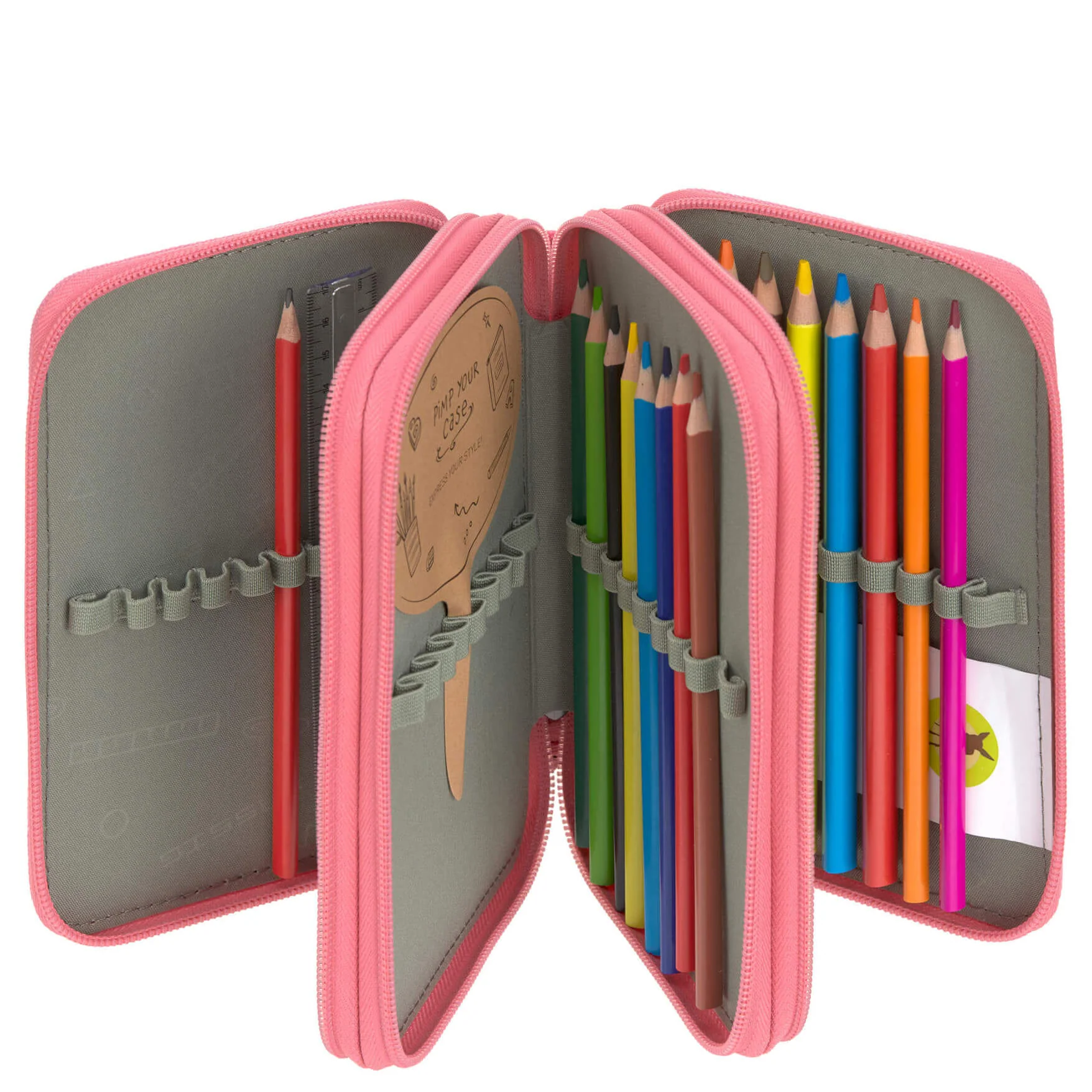 Lässig School Triple Pencil Case - Mäppchen (Unique Pink) - Image 3