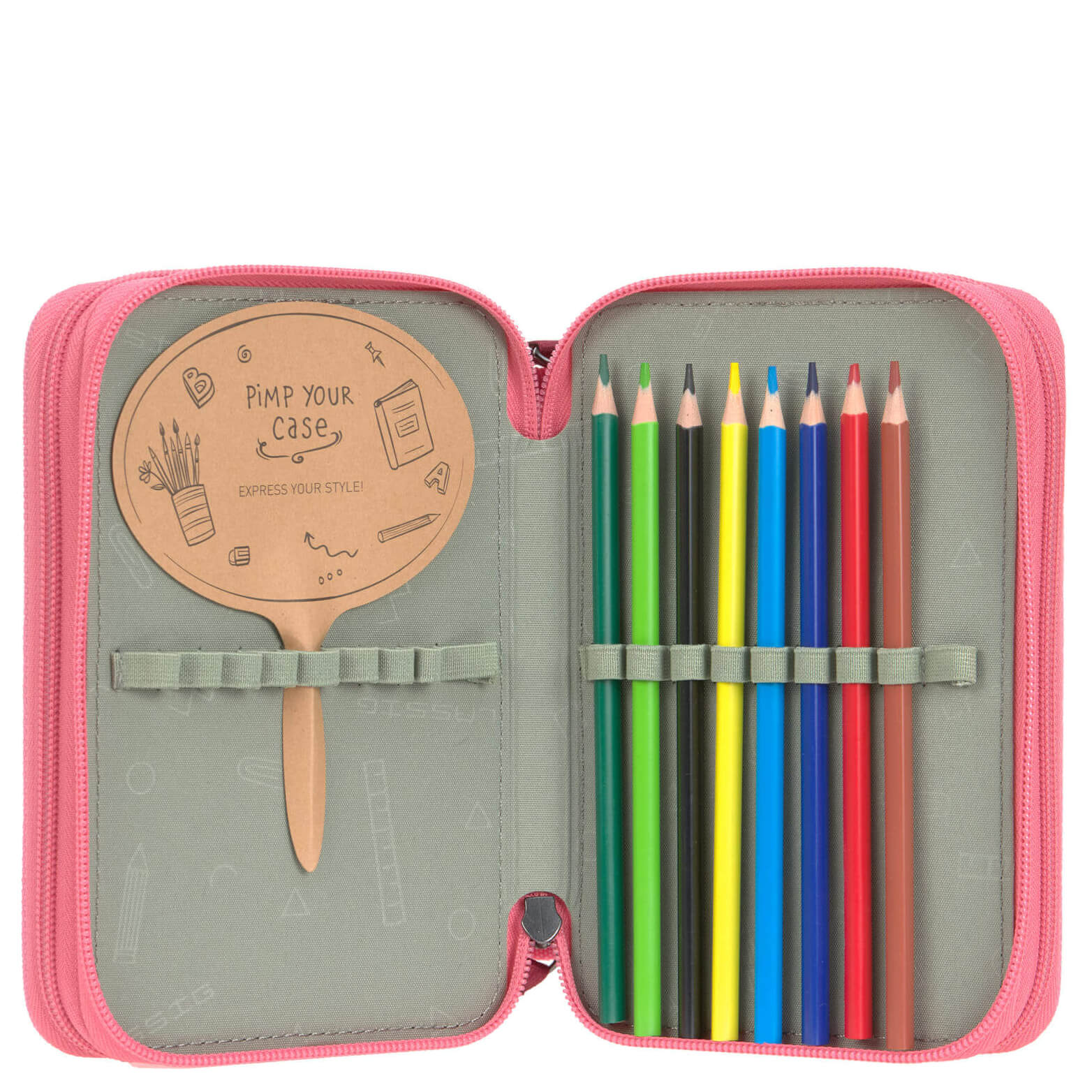 Lässig School Triple Pencil Case - Mäppchen (Unique Pink) - Image 5