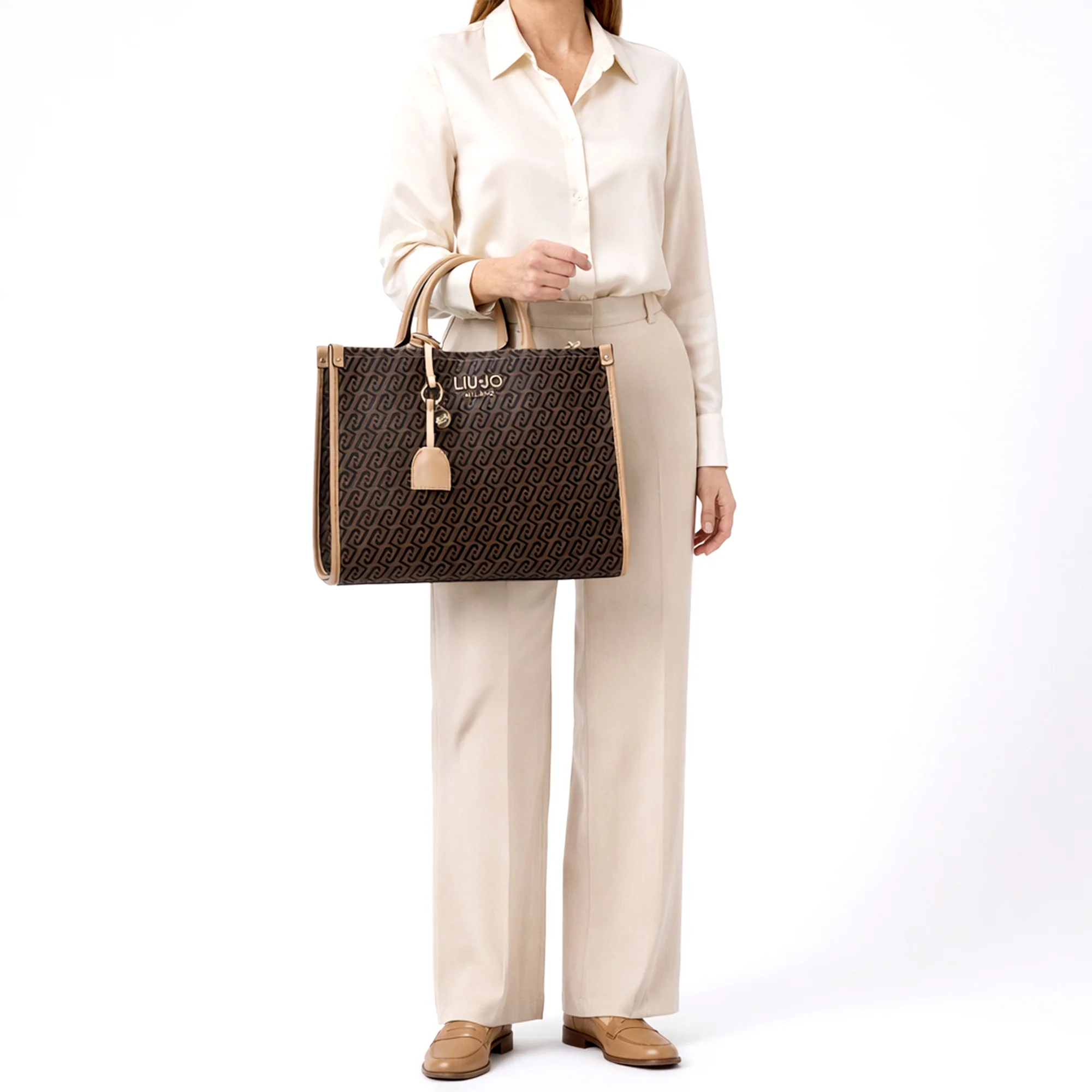Liu Jo Ridhi - Henkeltasche 34 cm (testa moro/dk.cipra) - Image 7