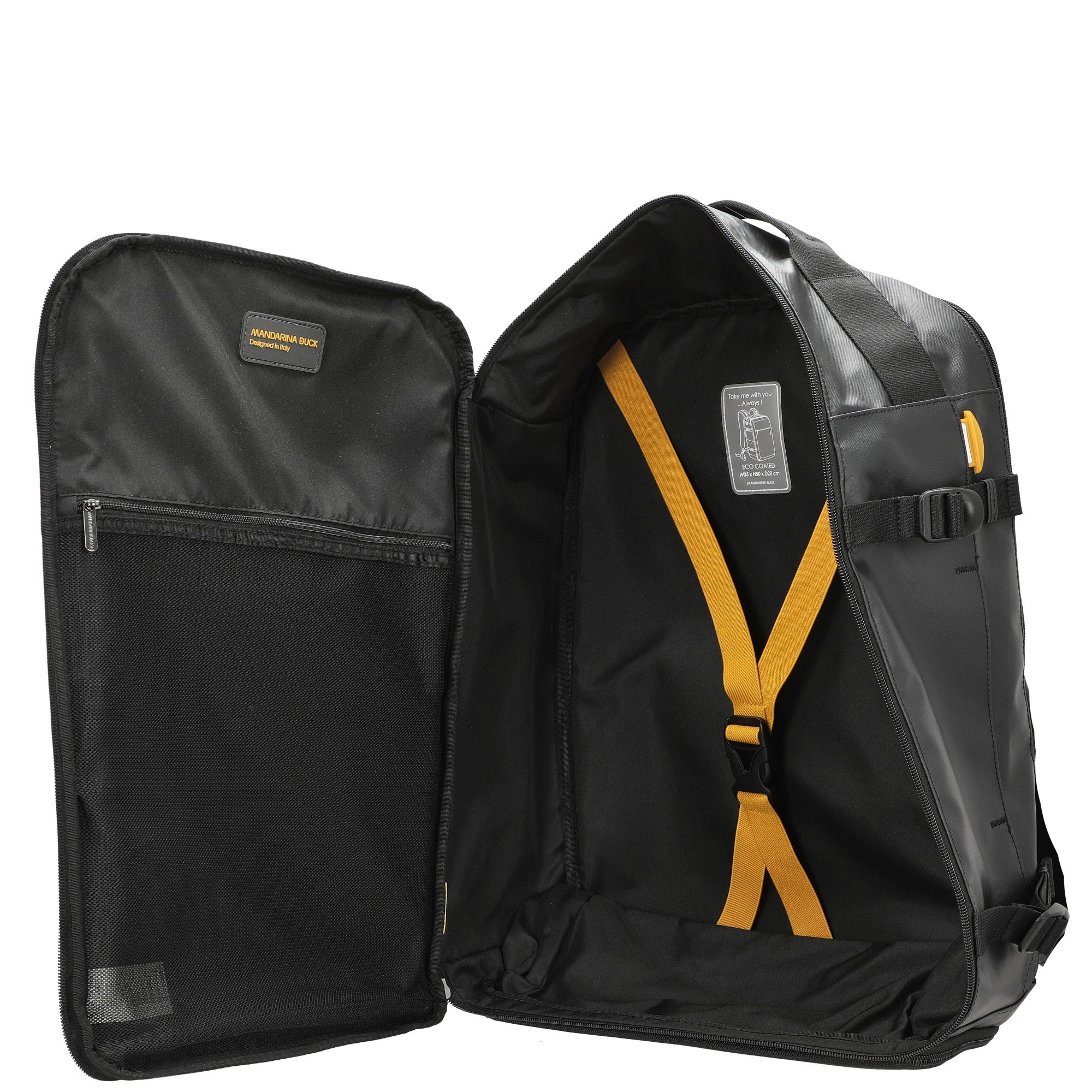 Mandarina Duck Eco Coated - Reiserucksack M 50 cm (schwarz) - Image 6