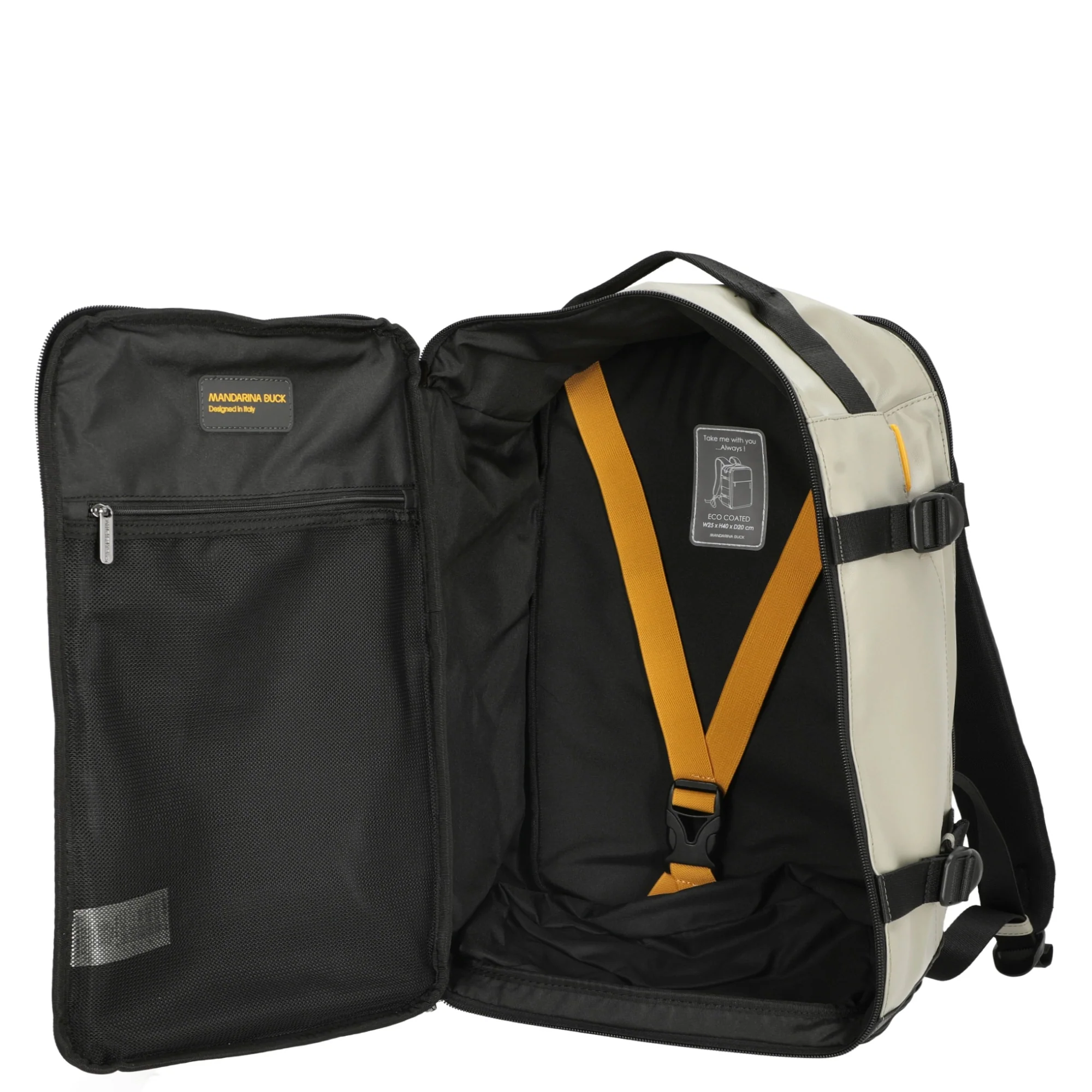 Mandarina Duck Eco Coated - Reiserucksack S 40 cm (mud) - Image 6