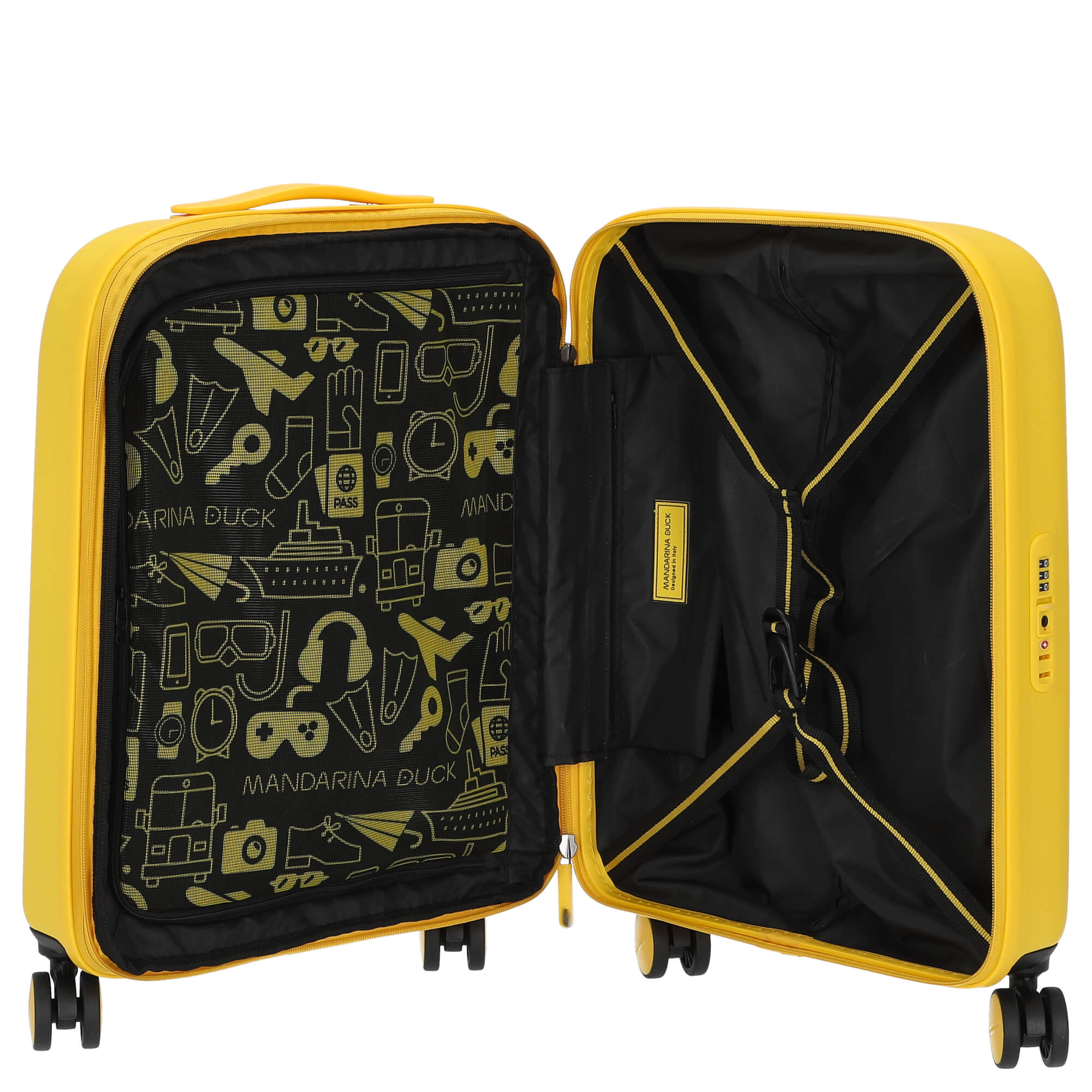Mandarina Duck Logoduck+ - 4-Rollen-Kabinentrolley 52 cm erw. (duck yellow) - Image 6