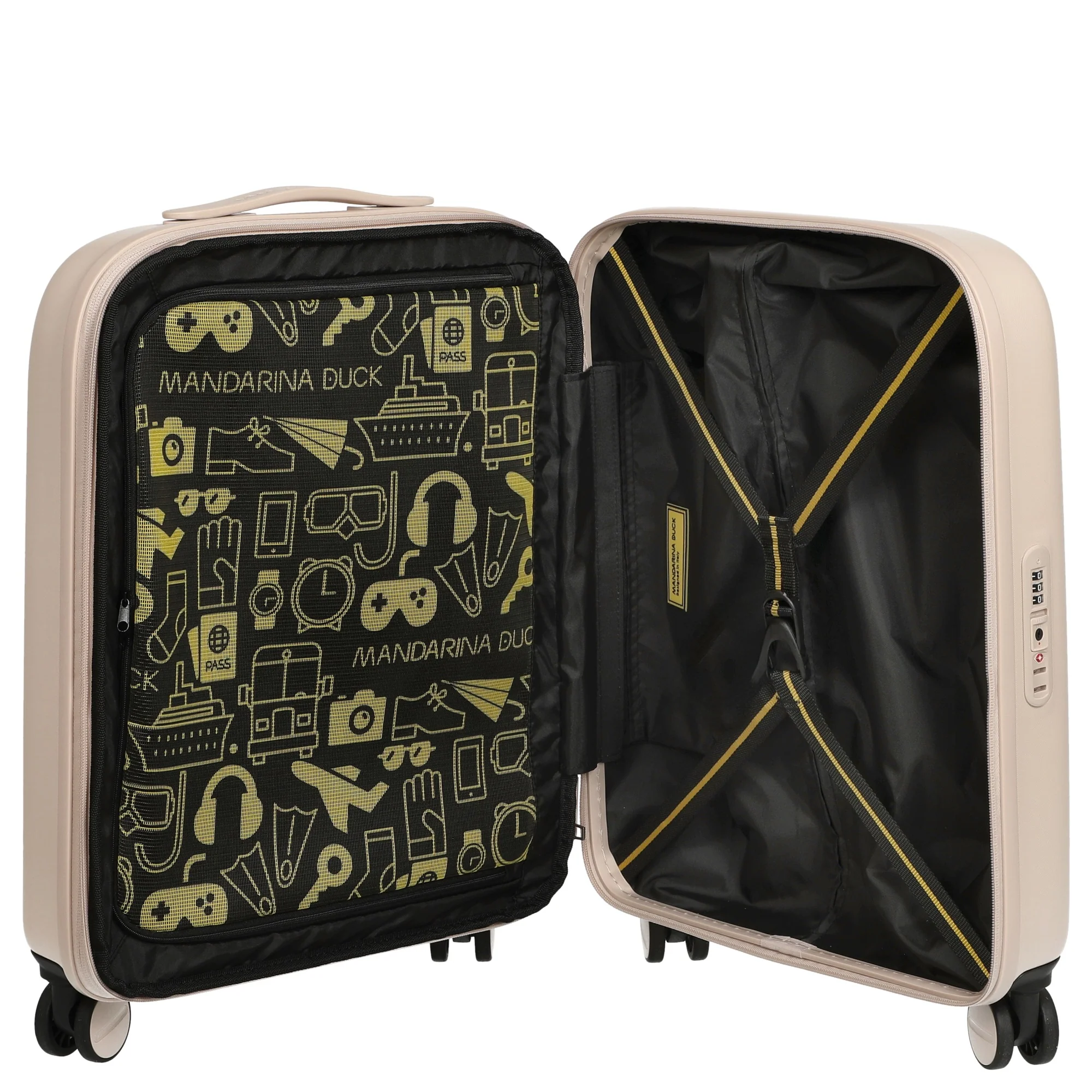 Mandarina Duck Logoduck+ - 4-Rollen-Kabinentrolley 52 cm erw. (white mocha) - Image 6