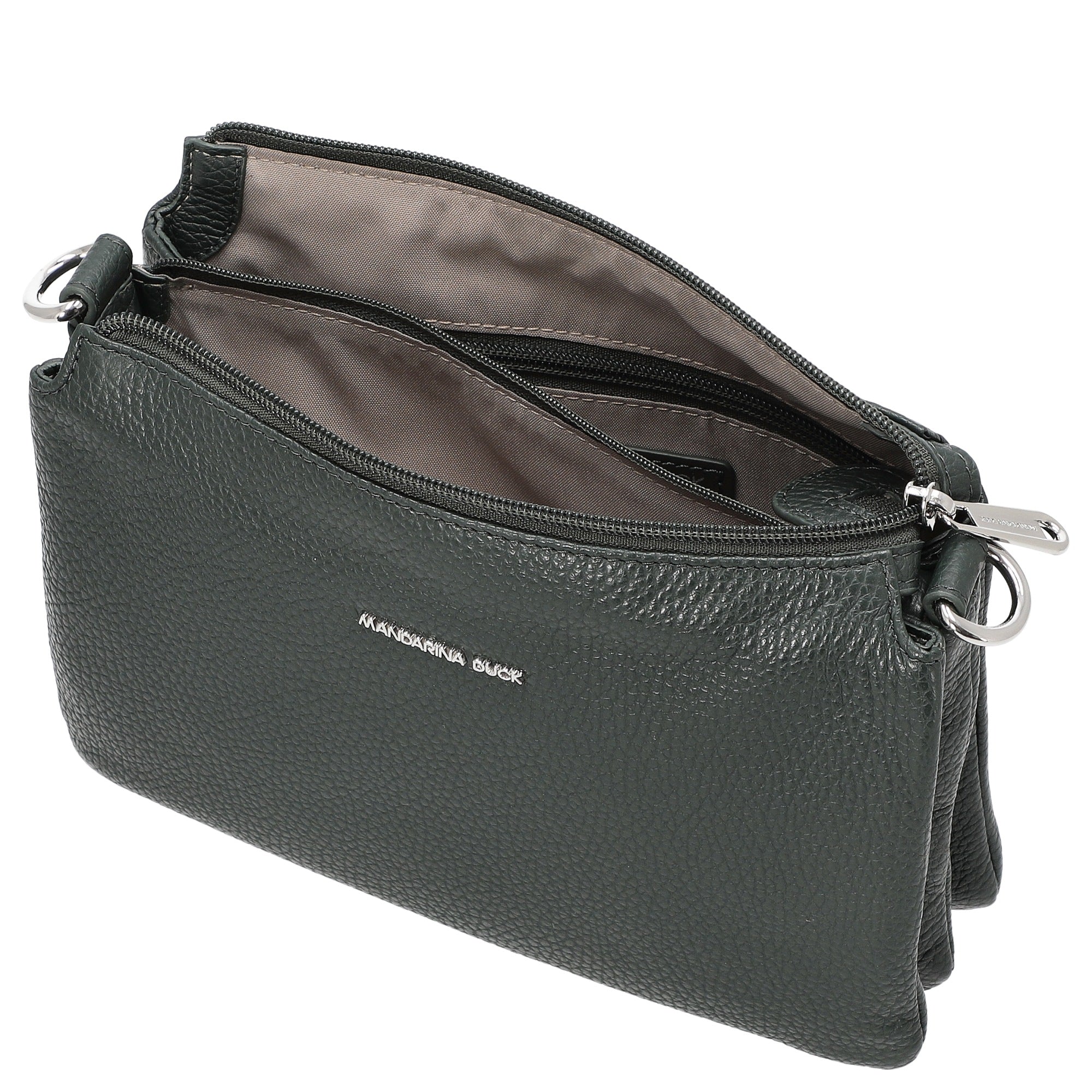 Mandarina Duck Mellow Leather Pochette - Umhängetasche 23 cm (pine green) - Image 6