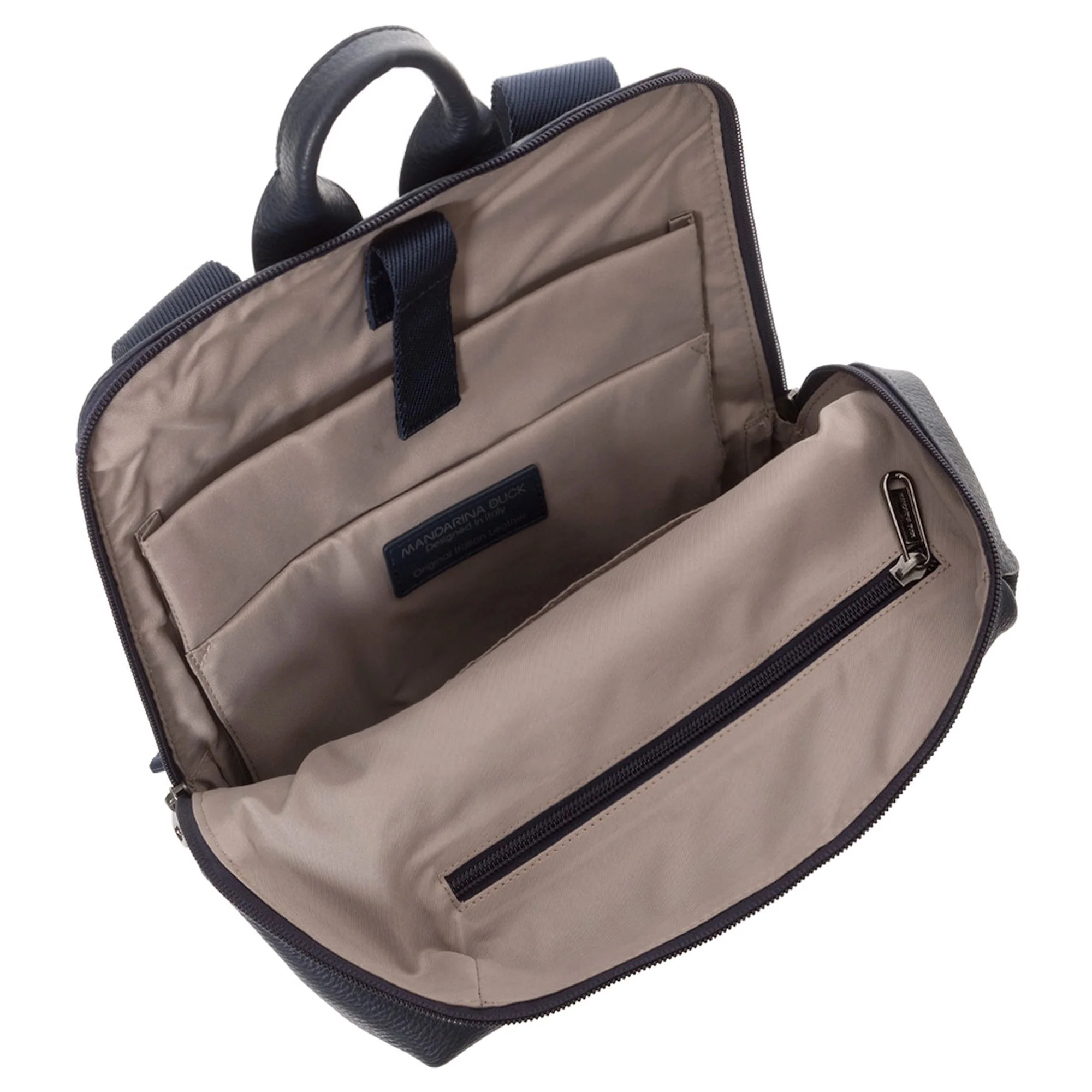 Mandarina Duck Mellow Leather - Rucksack 13" 36 cm Leder (dress blue) - Image 4
