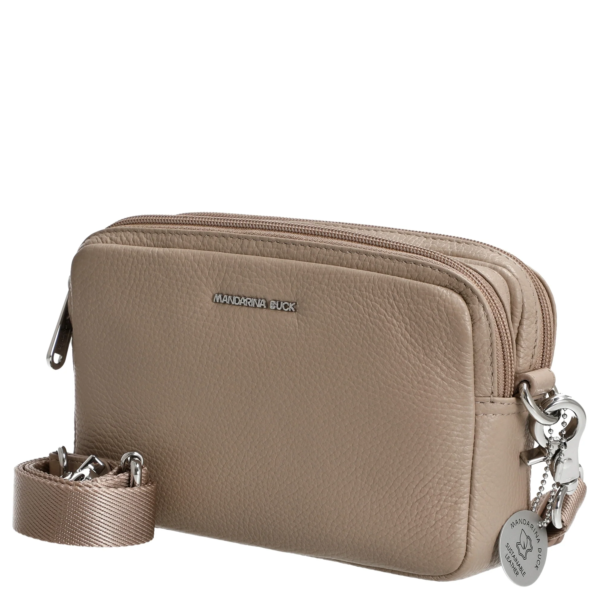 Mandarina Duck Mellow Leather - Umhängetasche 20 cm (warm taupe) - Image 2