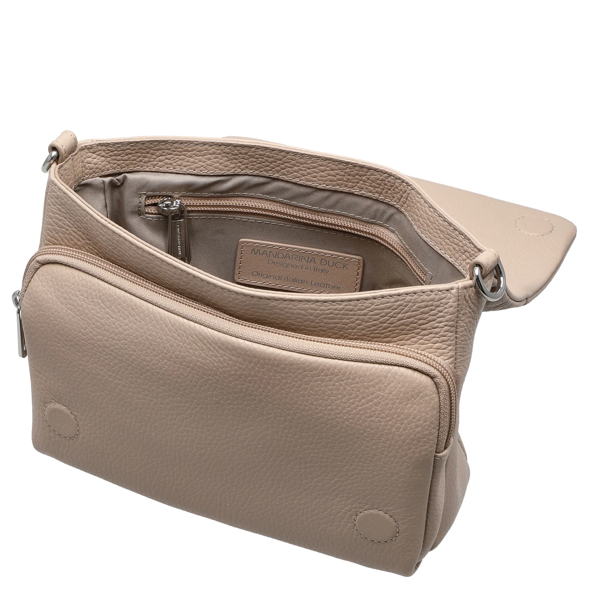 Mandarina Duck Mellow Leather - Umhängetasche 22 cm (warm taupe) - Image 6
