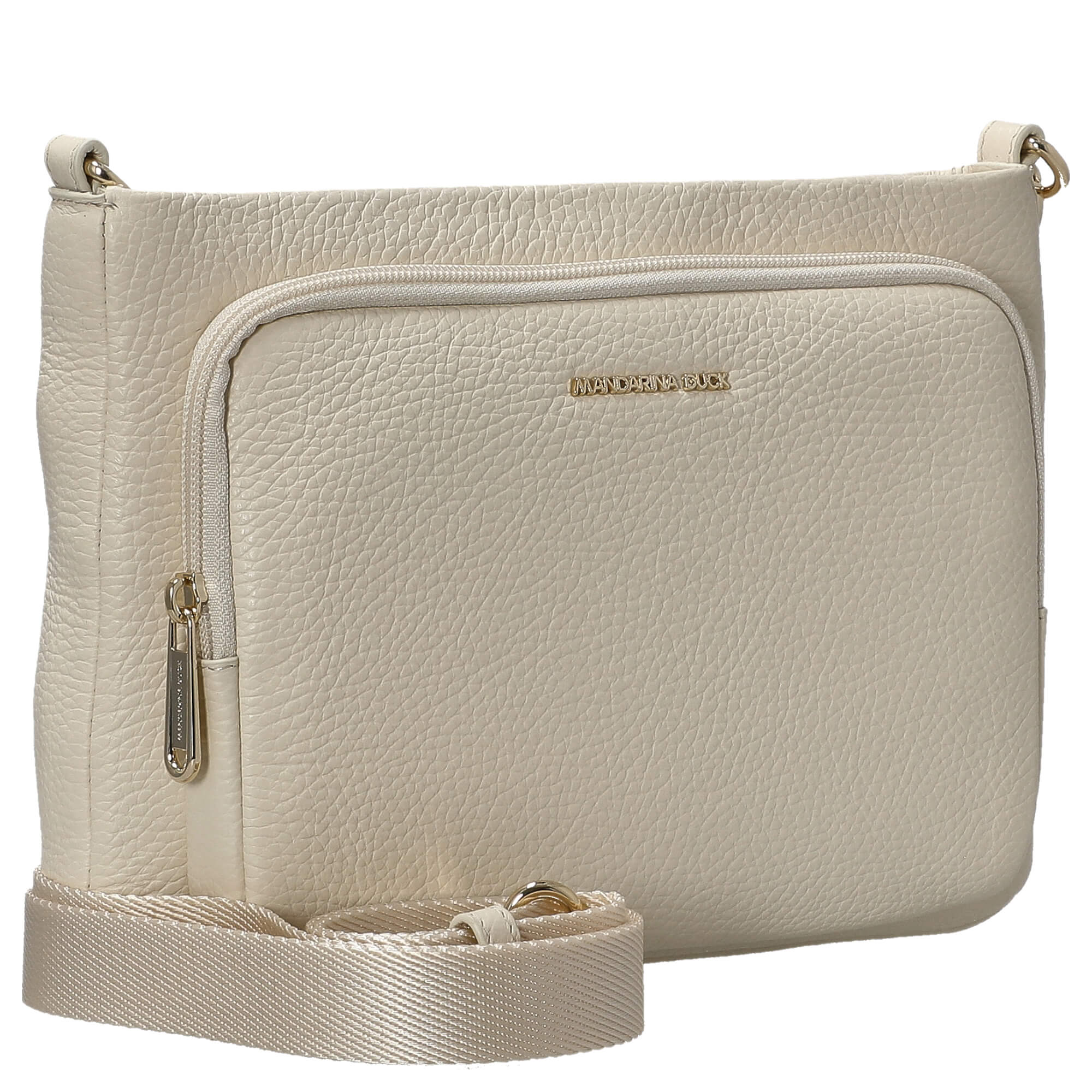 Mandarina Duck Mellow Leather - Umhängetasche 23 cm (almond) - Image 5