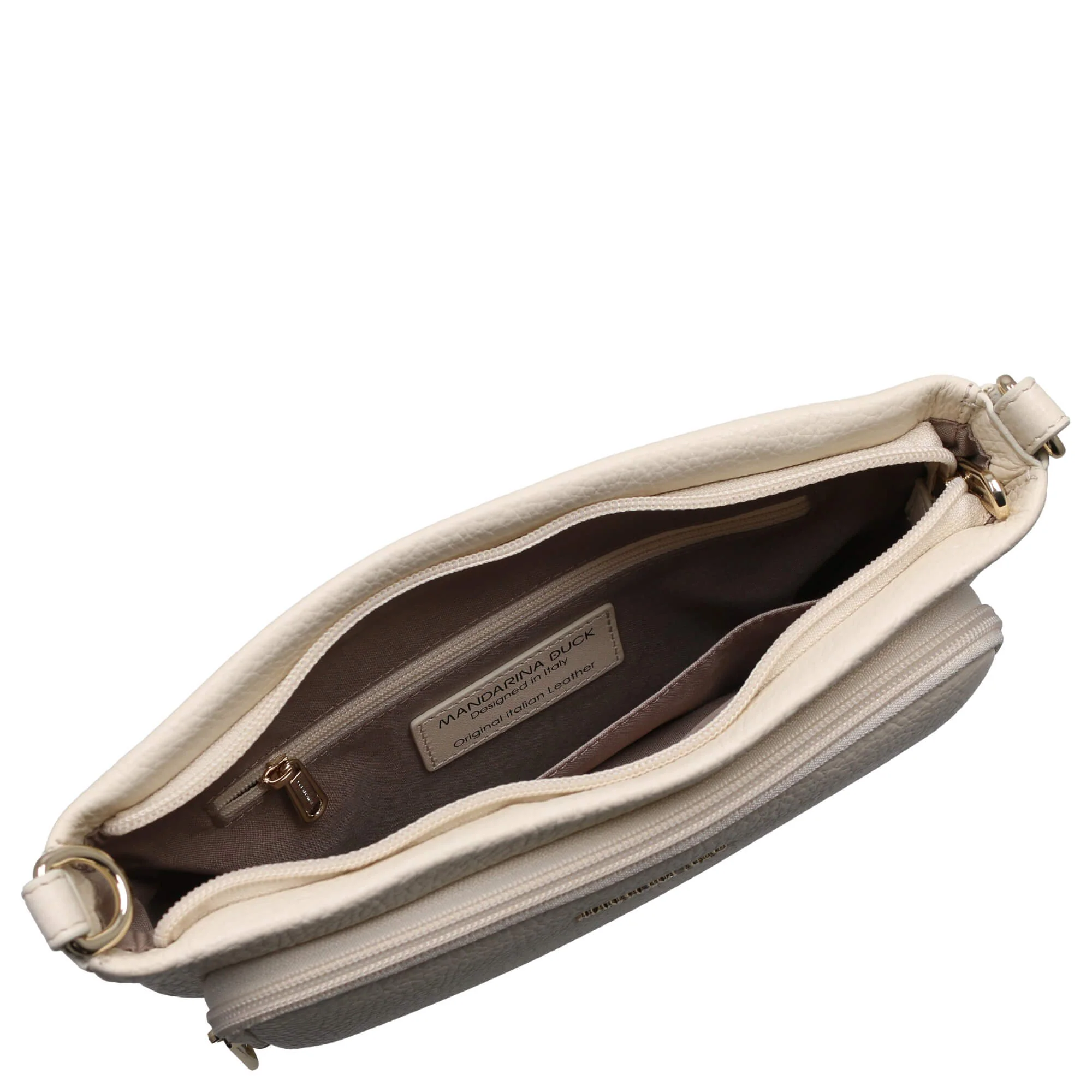 Mandarina Duck Mellow Leather - Umhängetasche 23 cm (almond) - Image 6