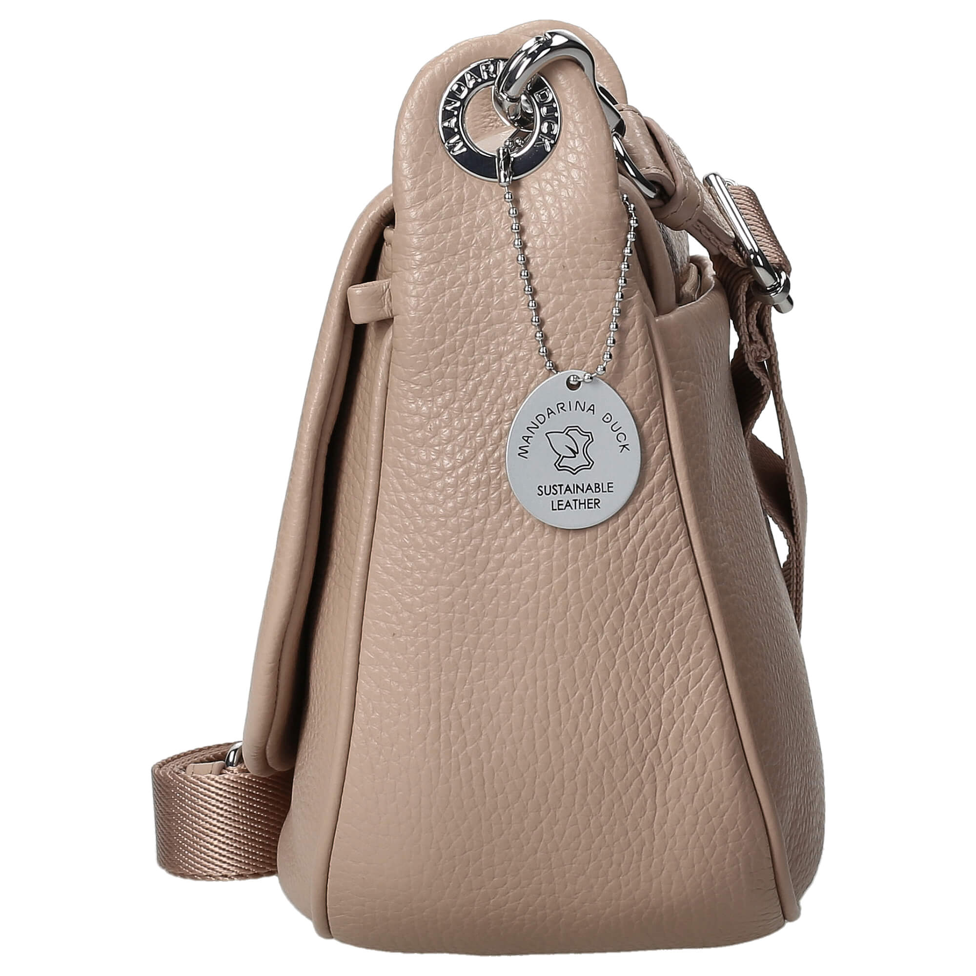 Mandarina Duck Mellow Leather - Umhängetasche 23 cm (warm taupe) - Image 3