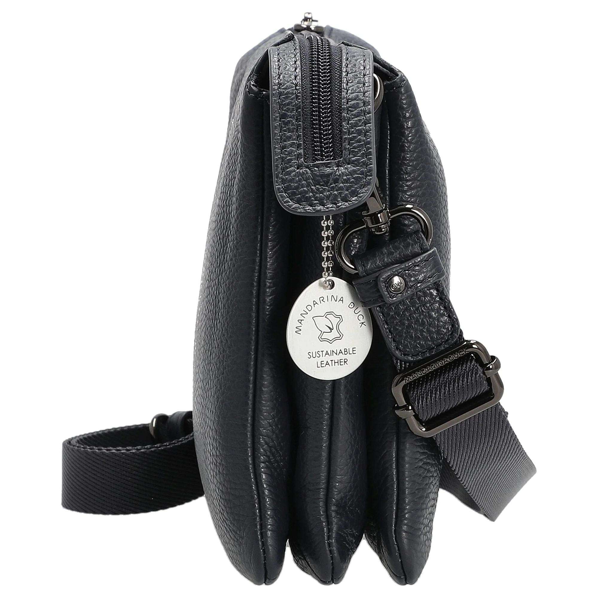 Mandarina Duck Mellow Leather - Umhängetasche 28 cm (dress blue) - Image 3