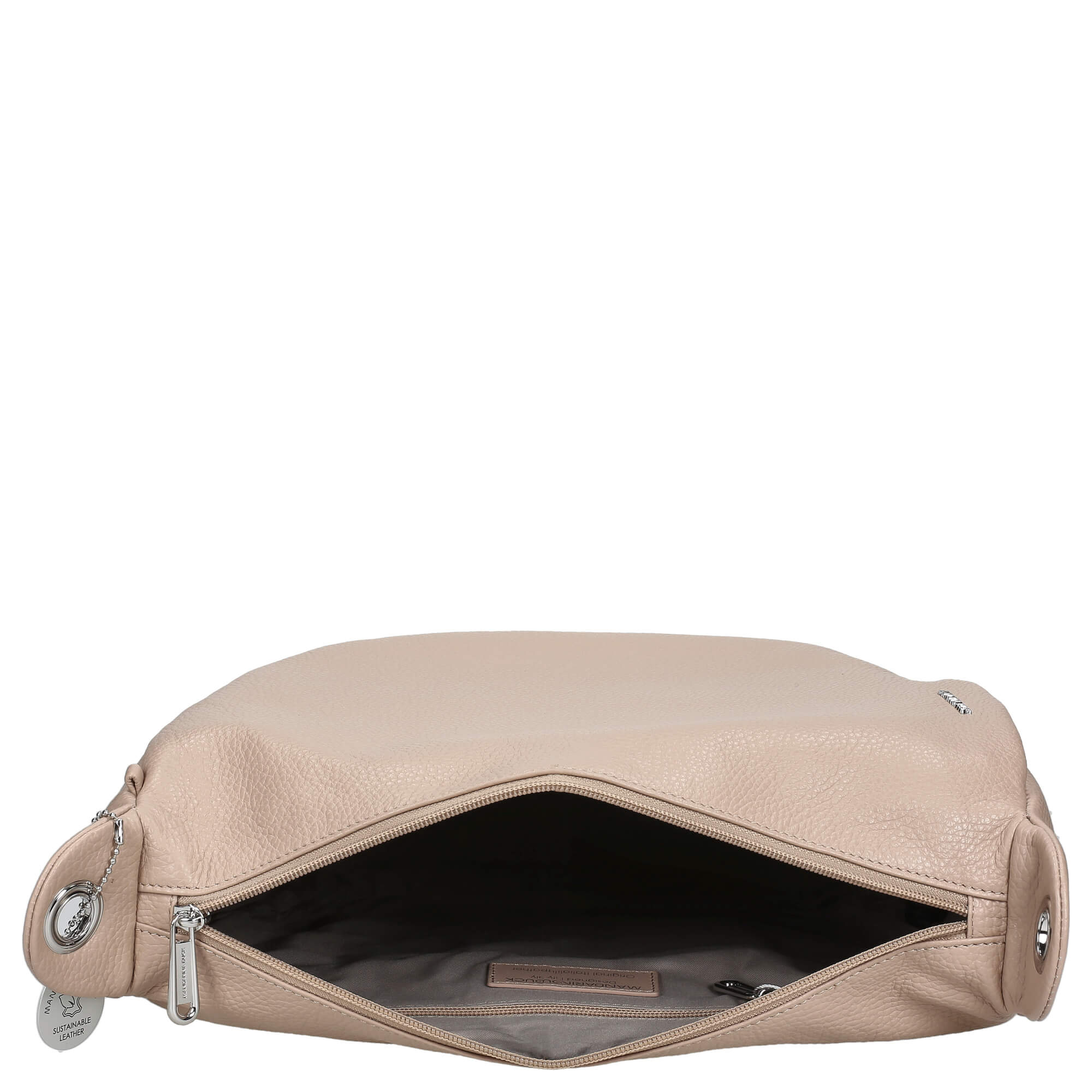 Mandarina Duck Mellow Leather - Umhängetasche 34 cm (warm taupe) - Image 6