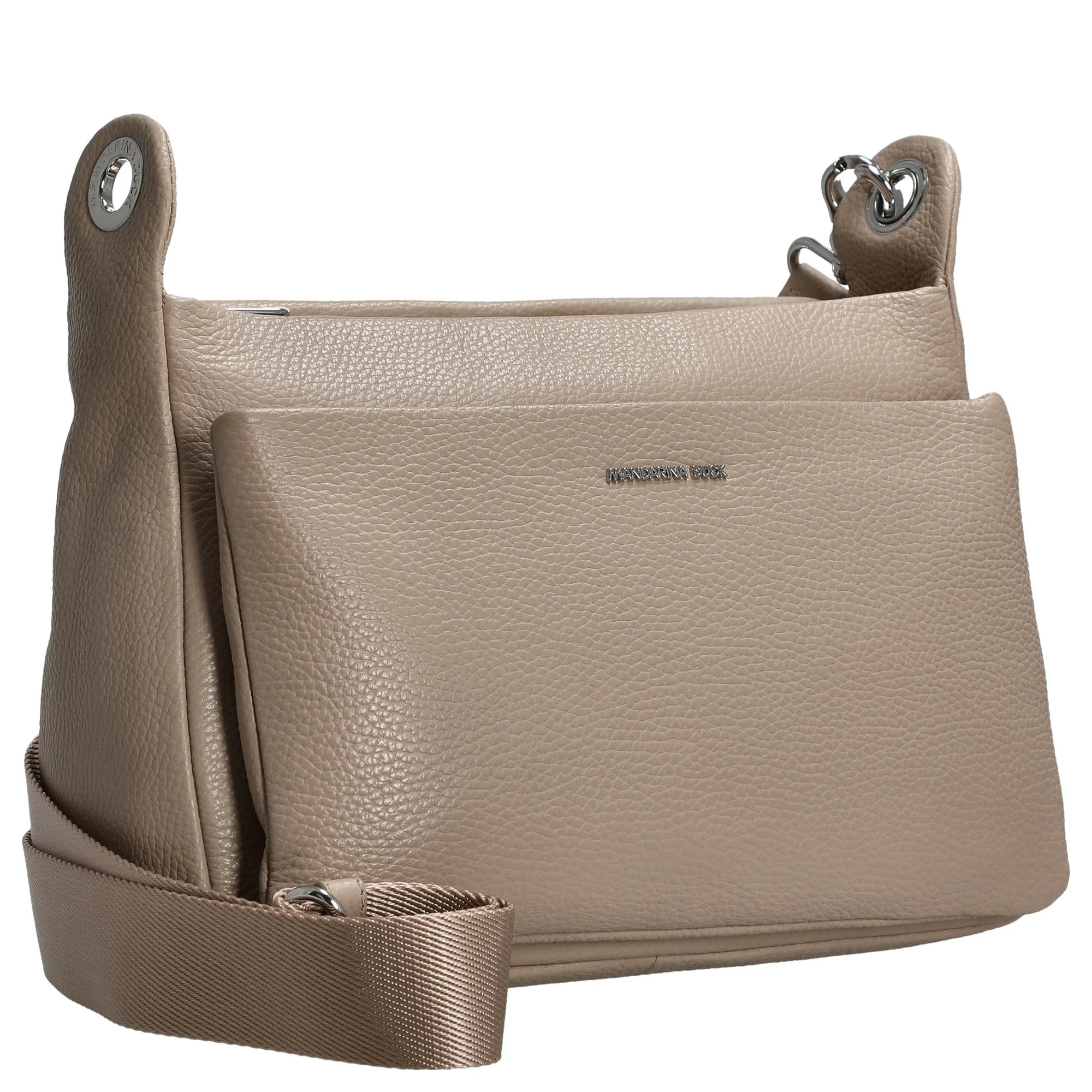 Mandarina Duck Mellow Leather - Umhängetasche 36 cm (warm taupe) - Image 5