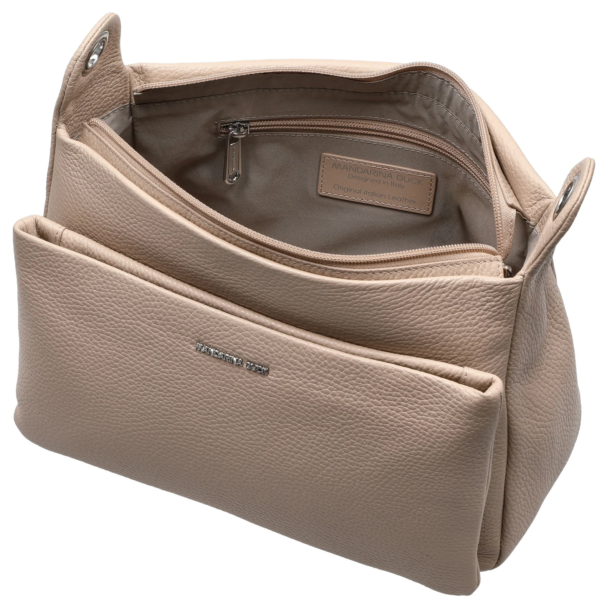 Mandarina Duck Mellow Leather - Umhängetasche 36 cm (warm taupe) - Image 6