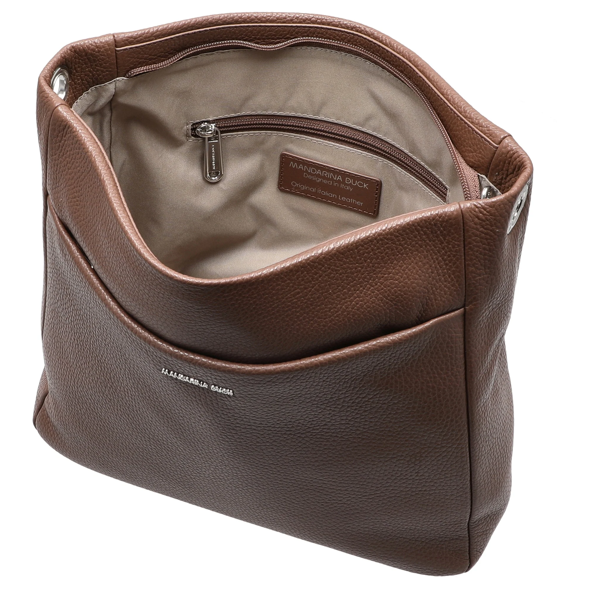 Mandarina Duck Mellow Leather - Umhängetasche L 35 cm (milk chocolate) - Image 6