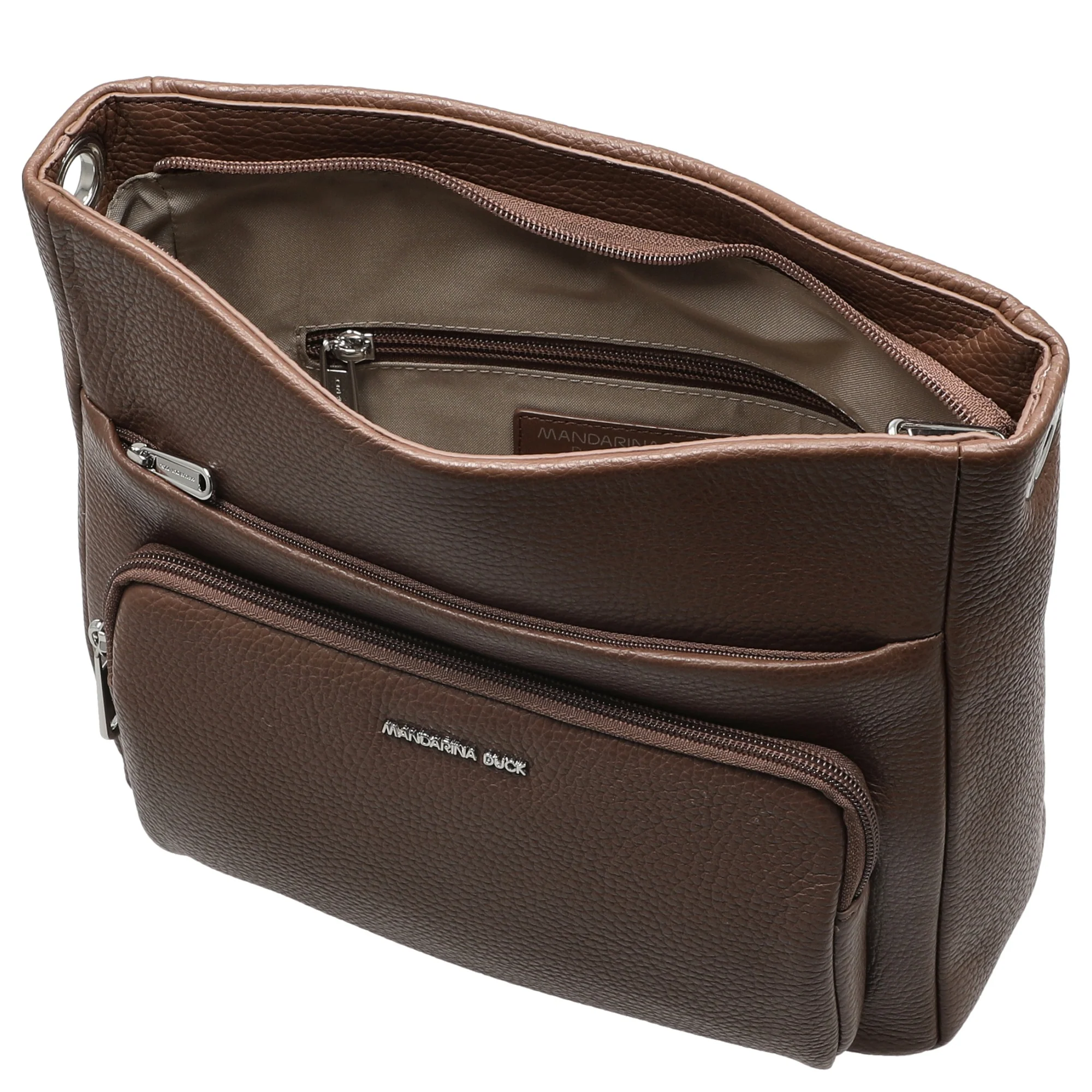 Mandarina Duck Mellow Leather - Umhängetasche M 30 cm (milk chocolate) - Image 6