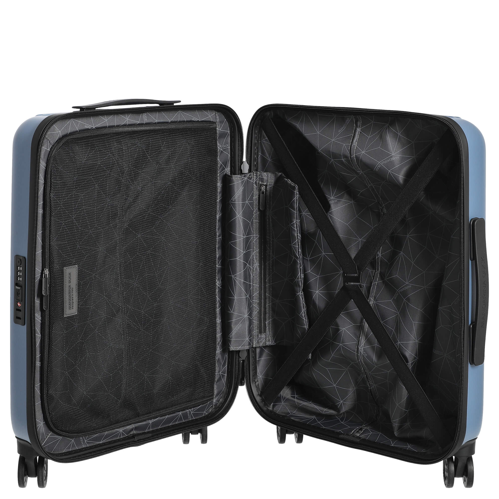 Mandarina Duck Tank Case - 4-Rollen-Trolley mit Vortasche 55 cm (china blue) - Image 6