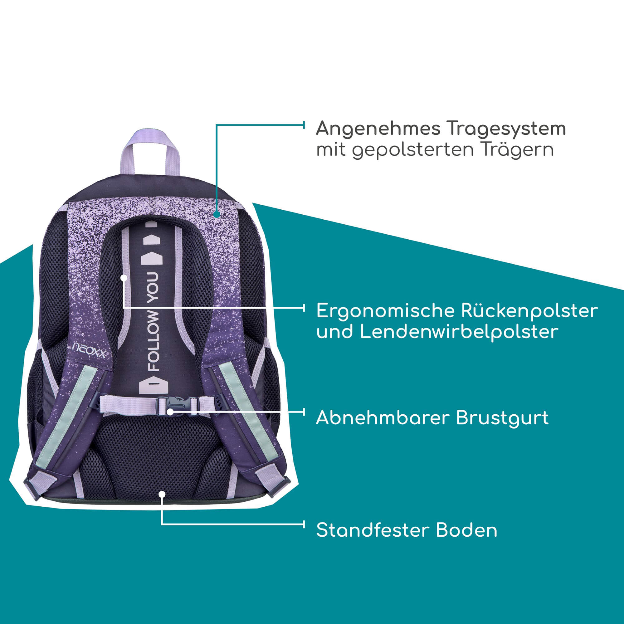 Neoxx FLOW - Schulrucksack 42.5 cm (Glitterally perfect) - Image 6