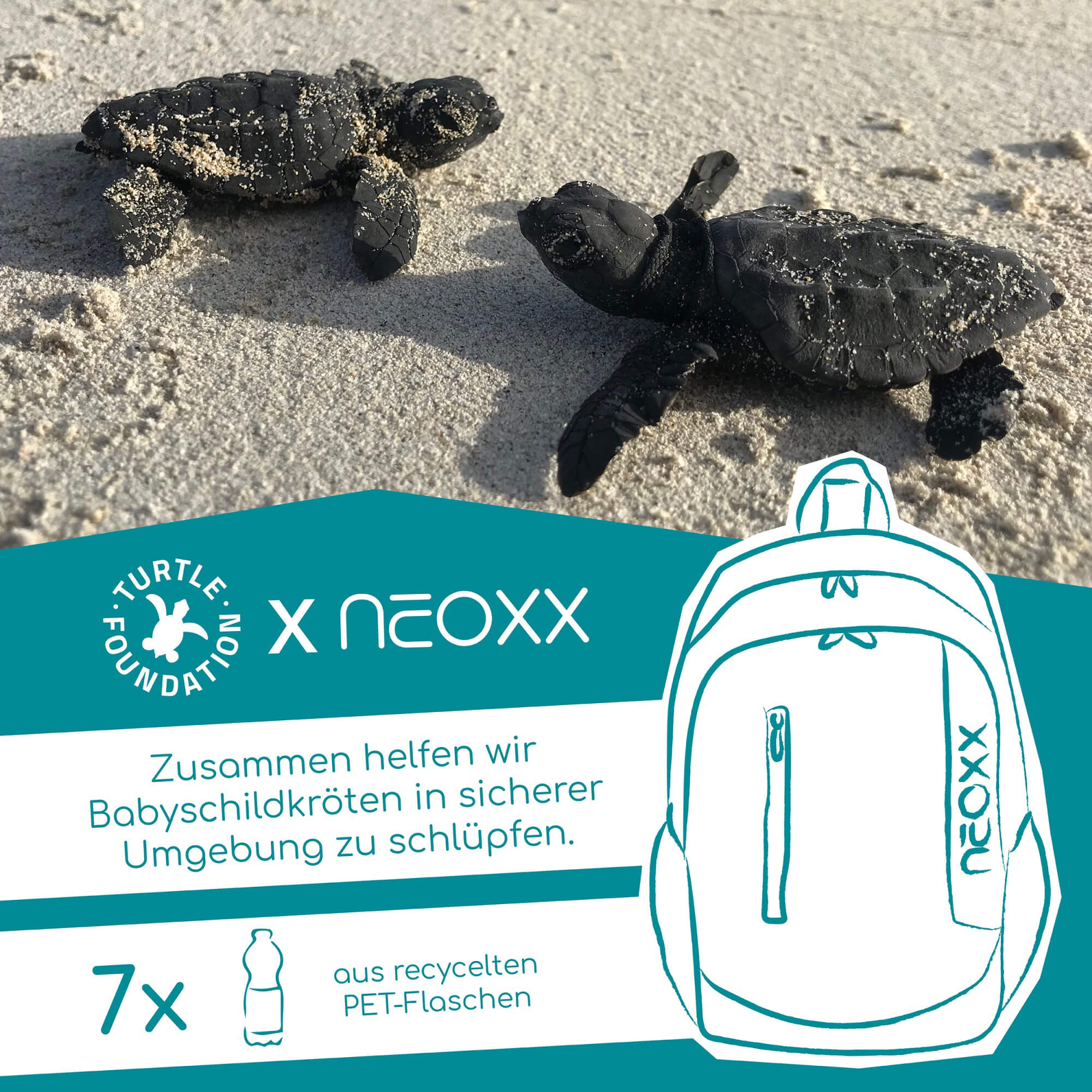 Neoxx FLOW - Schulrucksack 42.5 cm (Petrol extreme) - Image 10