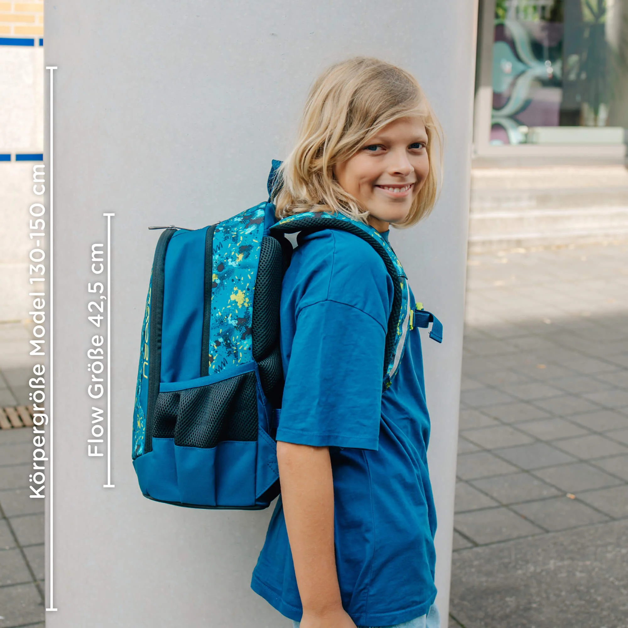 Neoxx FLOW - Schulrucksack 42.5 cm (Petrol extreme) - Image 12
