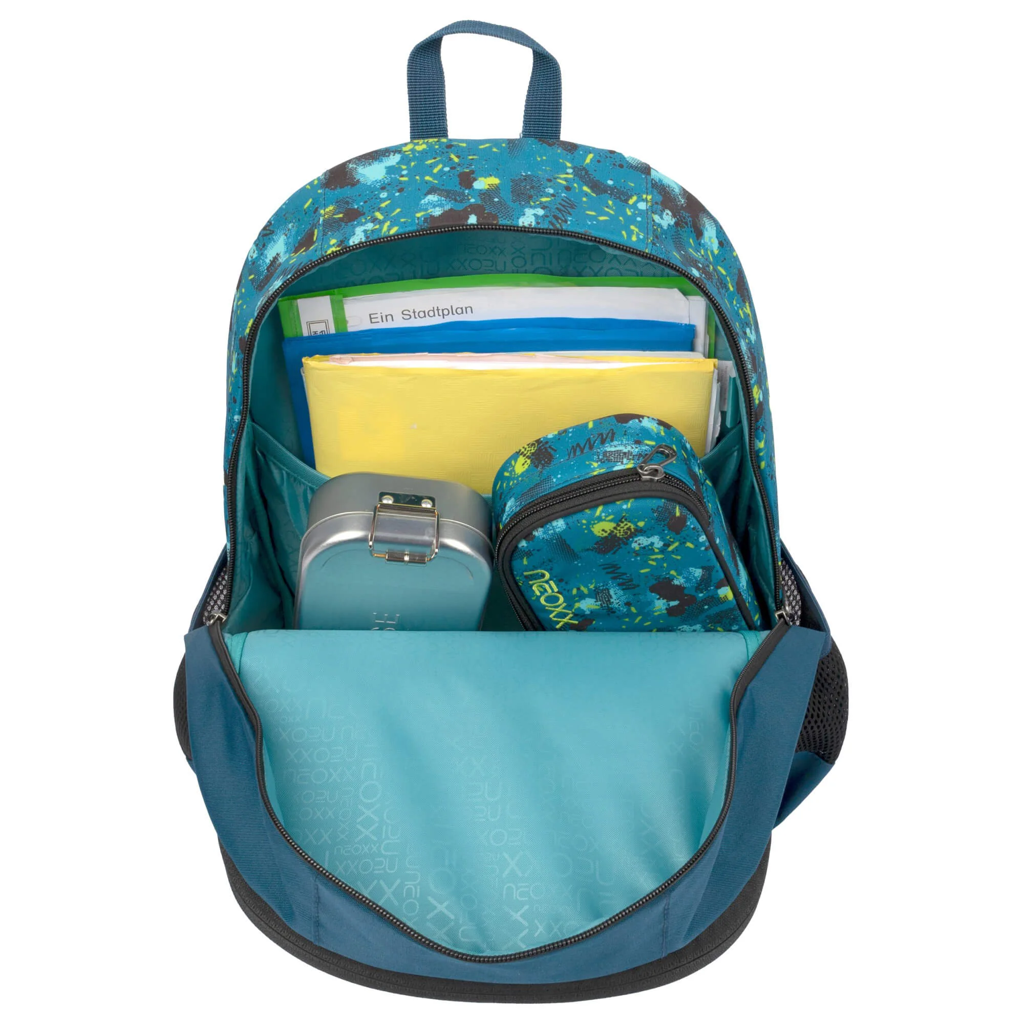 Neoxx FLOW - Schulrucksack 42.5 cm (Petrol extreme) - Image 6