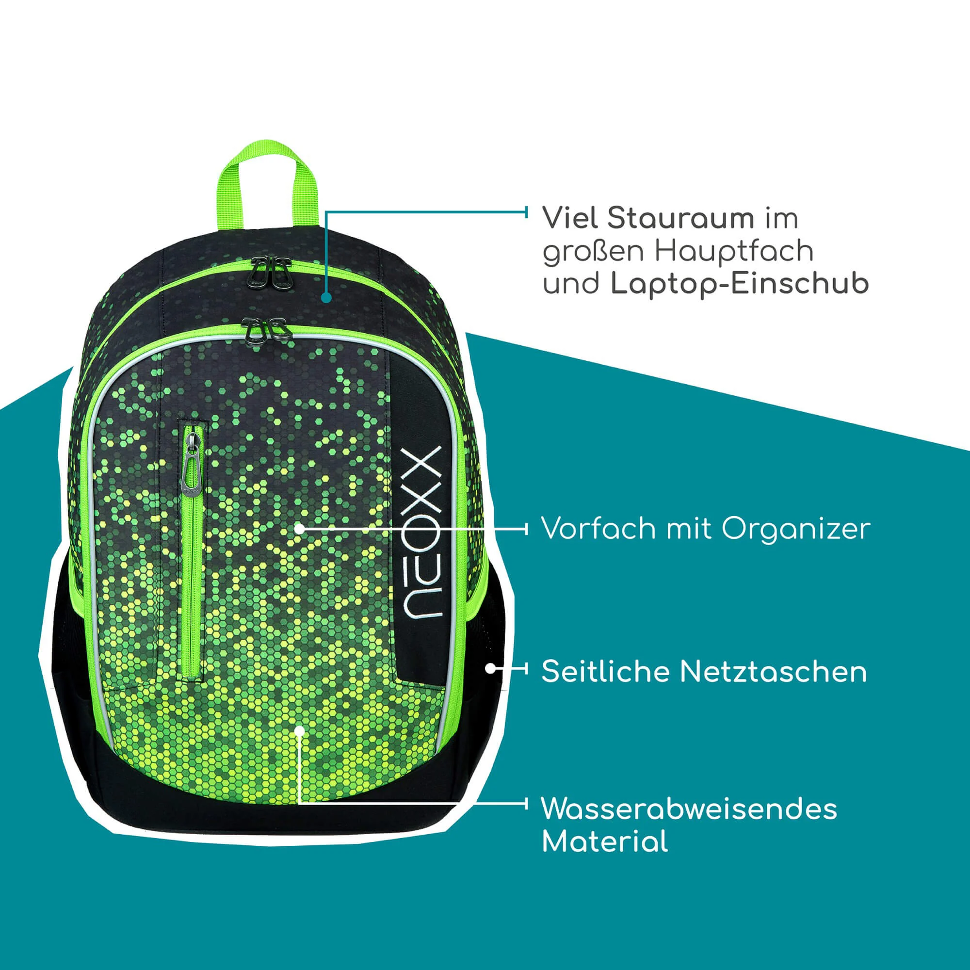 Neoxx FLOW - Schulrucksack 42.5 cm (Pixel in my mind) - Image 7