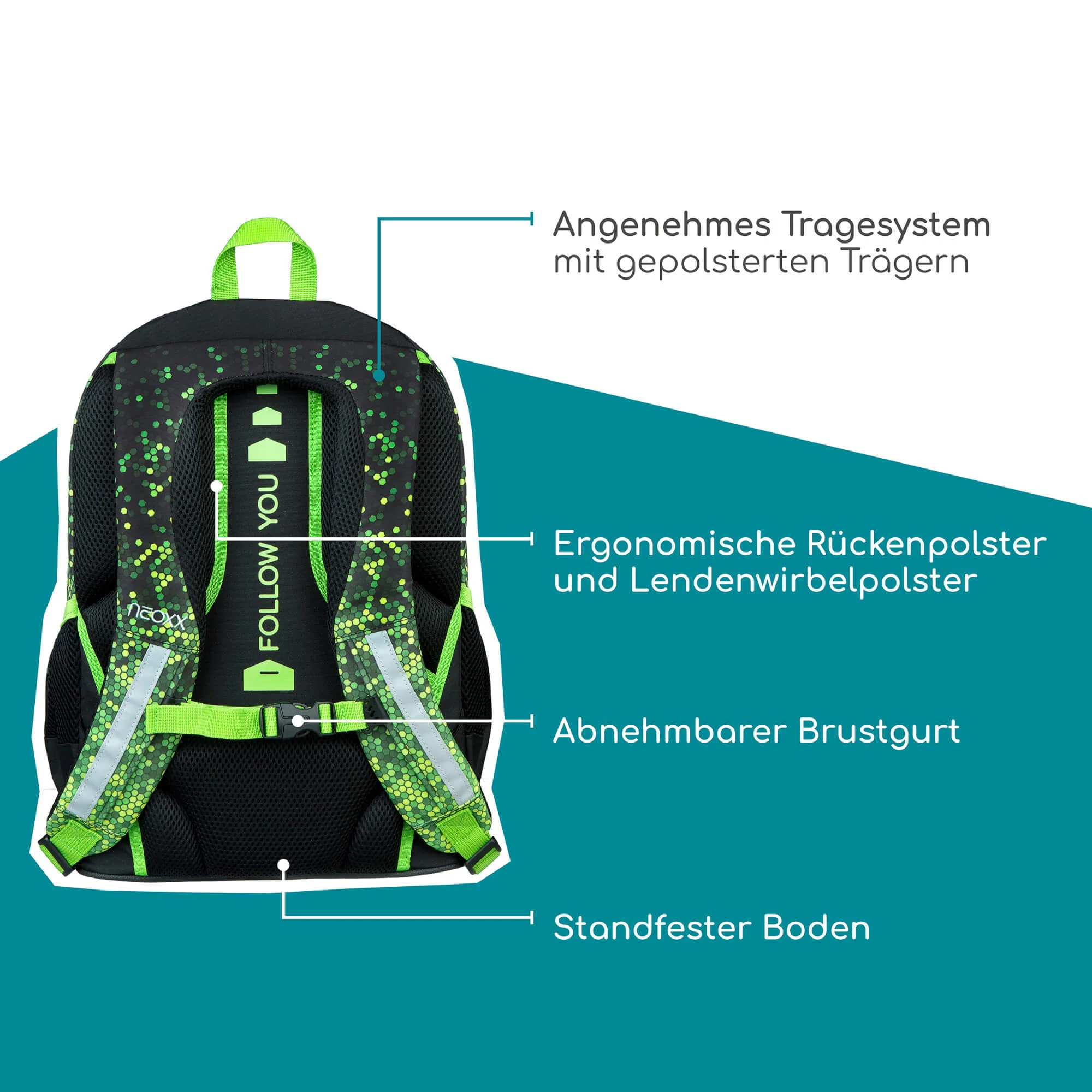 Neoxx FLOW - Schulrucksack 42.5 cm (Pixel in my mind) - Image 8