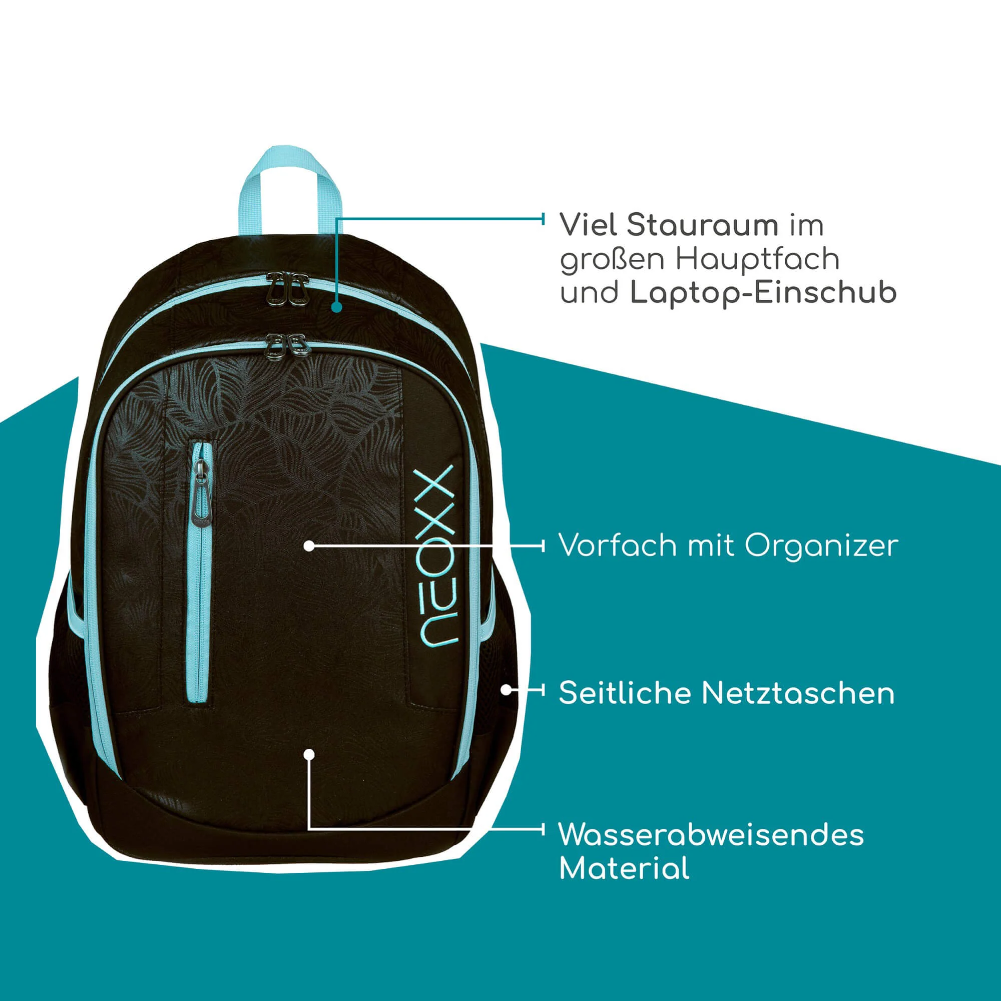 Neoxx FLOW - Schulrucksack 42.5 cm (Queen of the nite) - Image 5