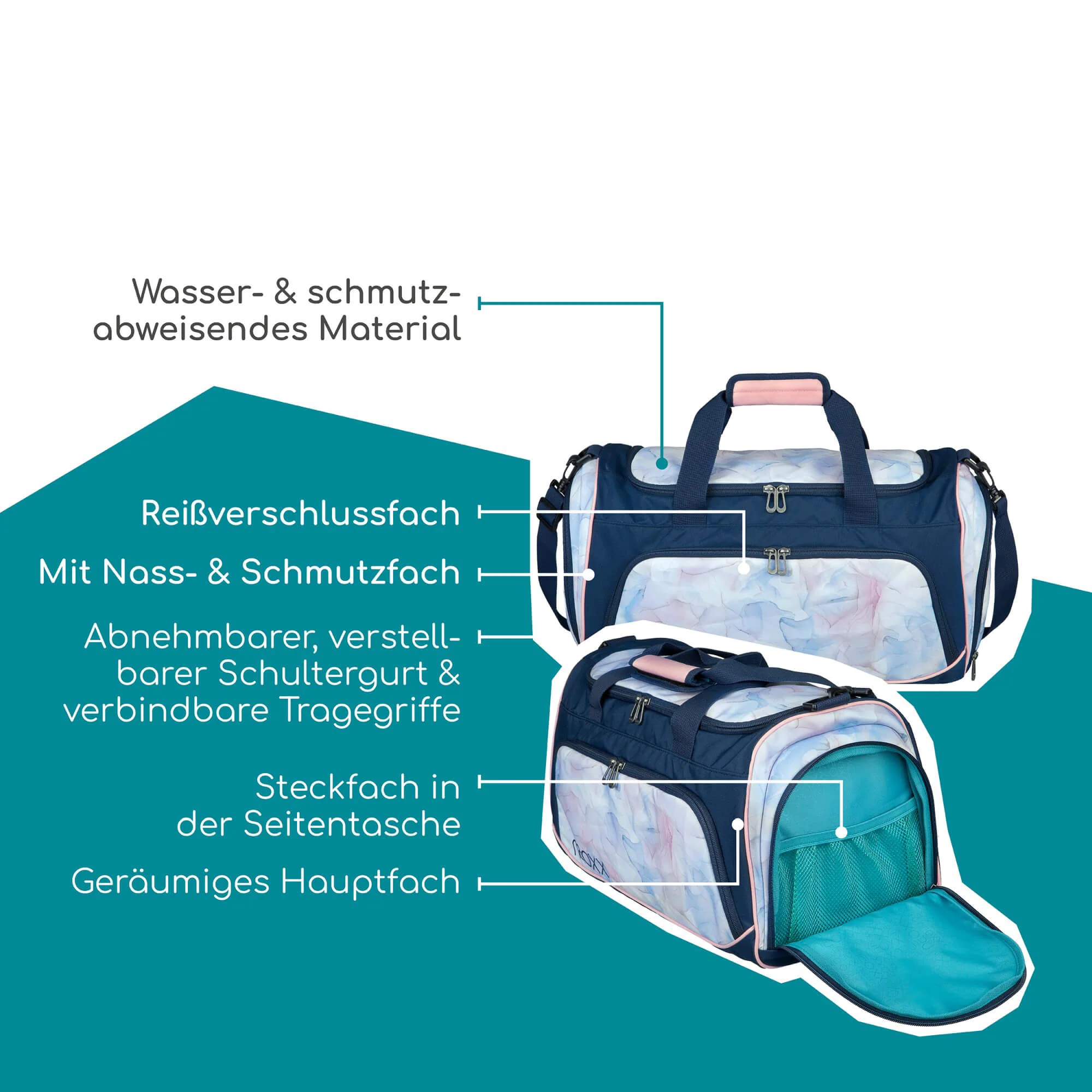 Neoxx MOVE - Sporttasche 43.5 cm (Dreaming of pastel) - Image 5