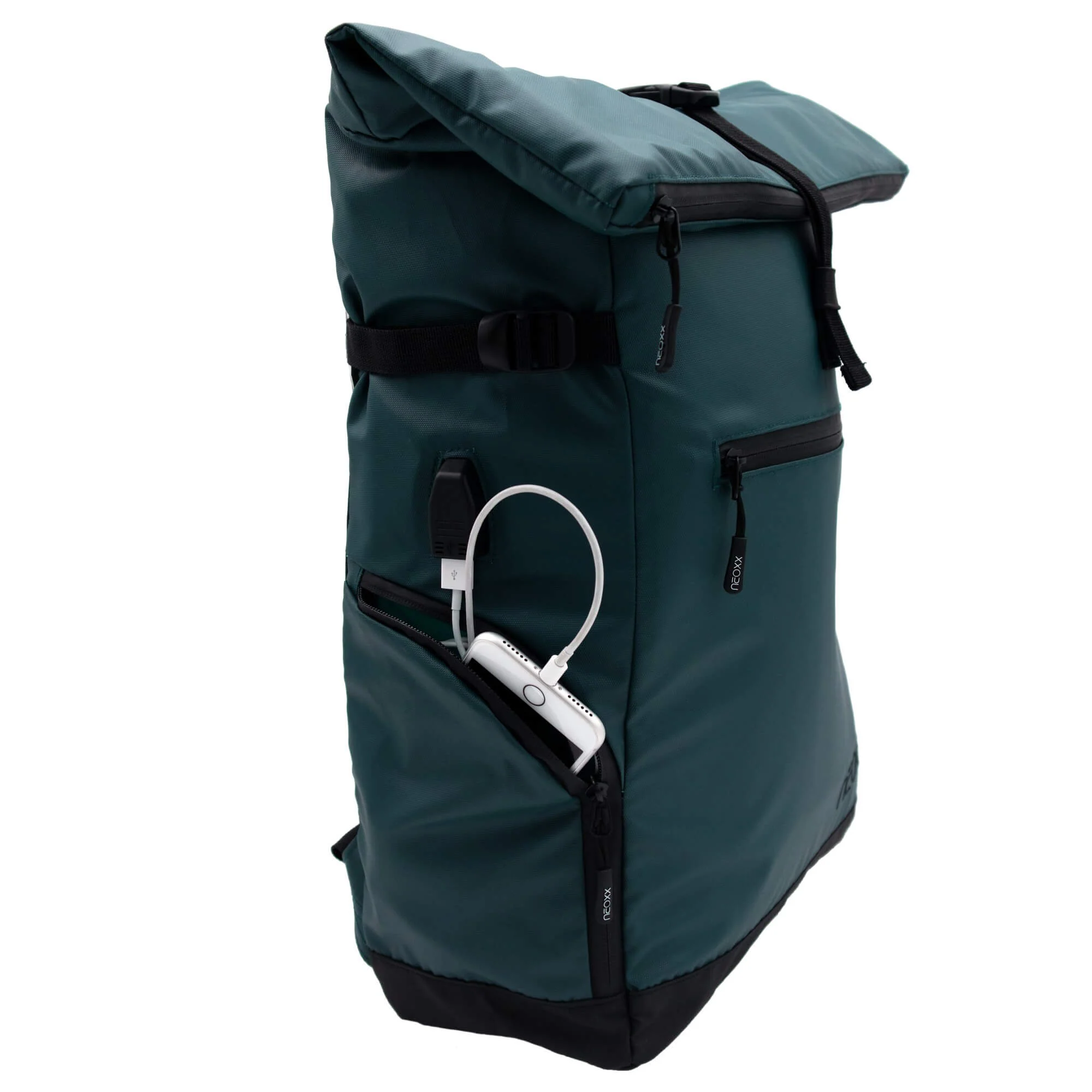 Neoxx VIBE Roll Top - Rucksack 15" 45 cm USB (nite) - Image 7