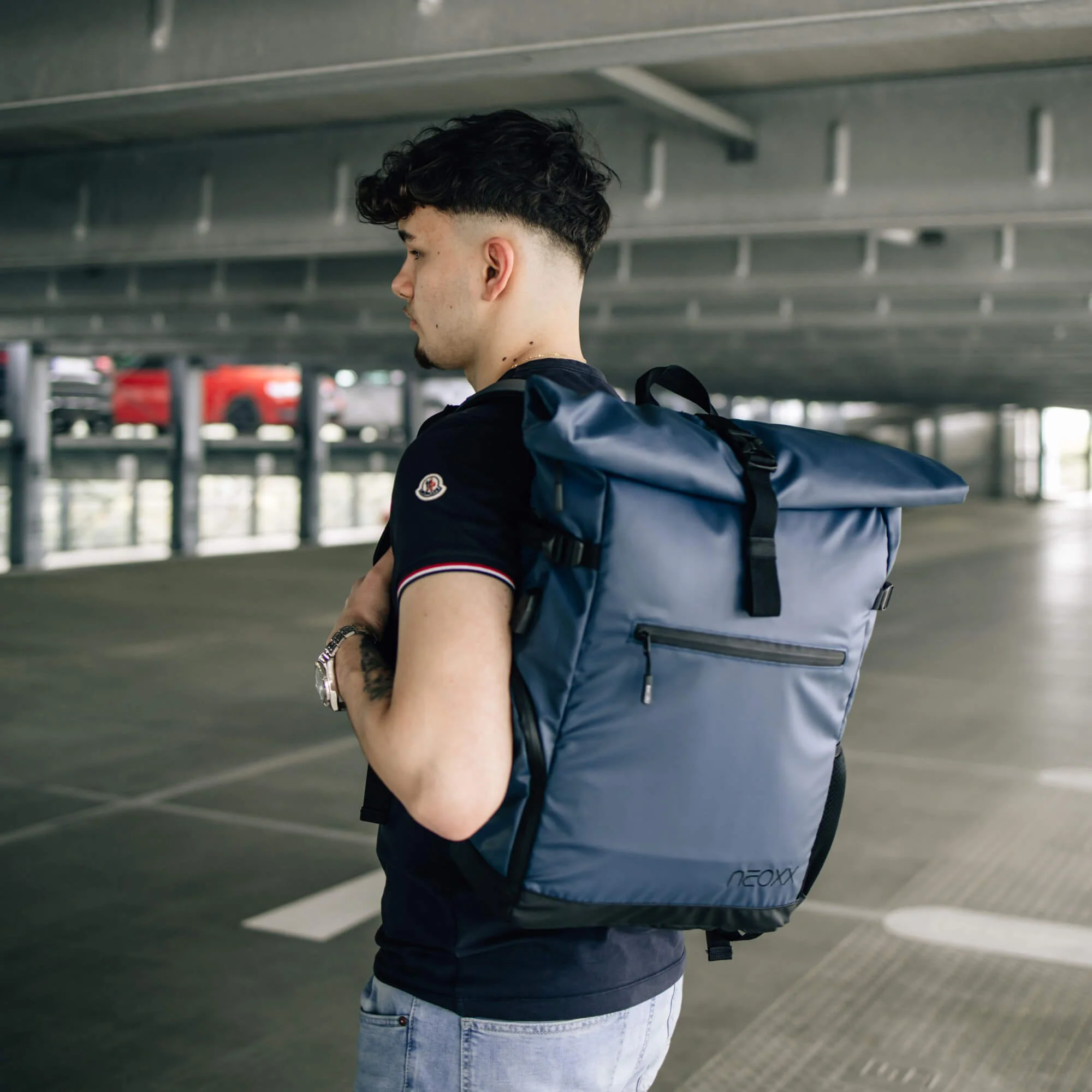Neoxx VIBE Roll Top - Rucksack 15" 45 cm USB (nite) - Image 8