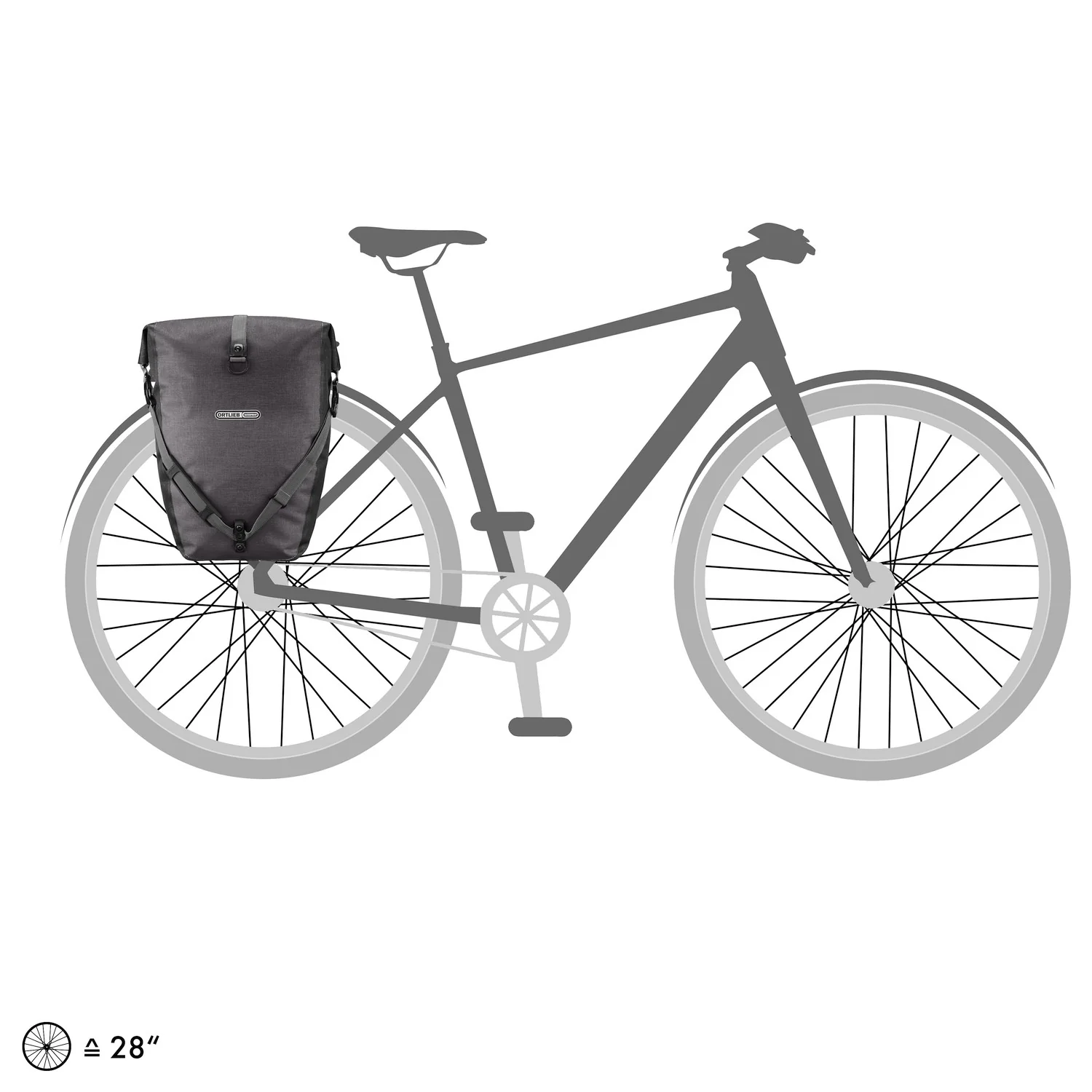 Ortlieb Back-Roller Plus CR - Hinterradtasche QL2.1 (2x20L) 42 cm (granite black) - Image 8