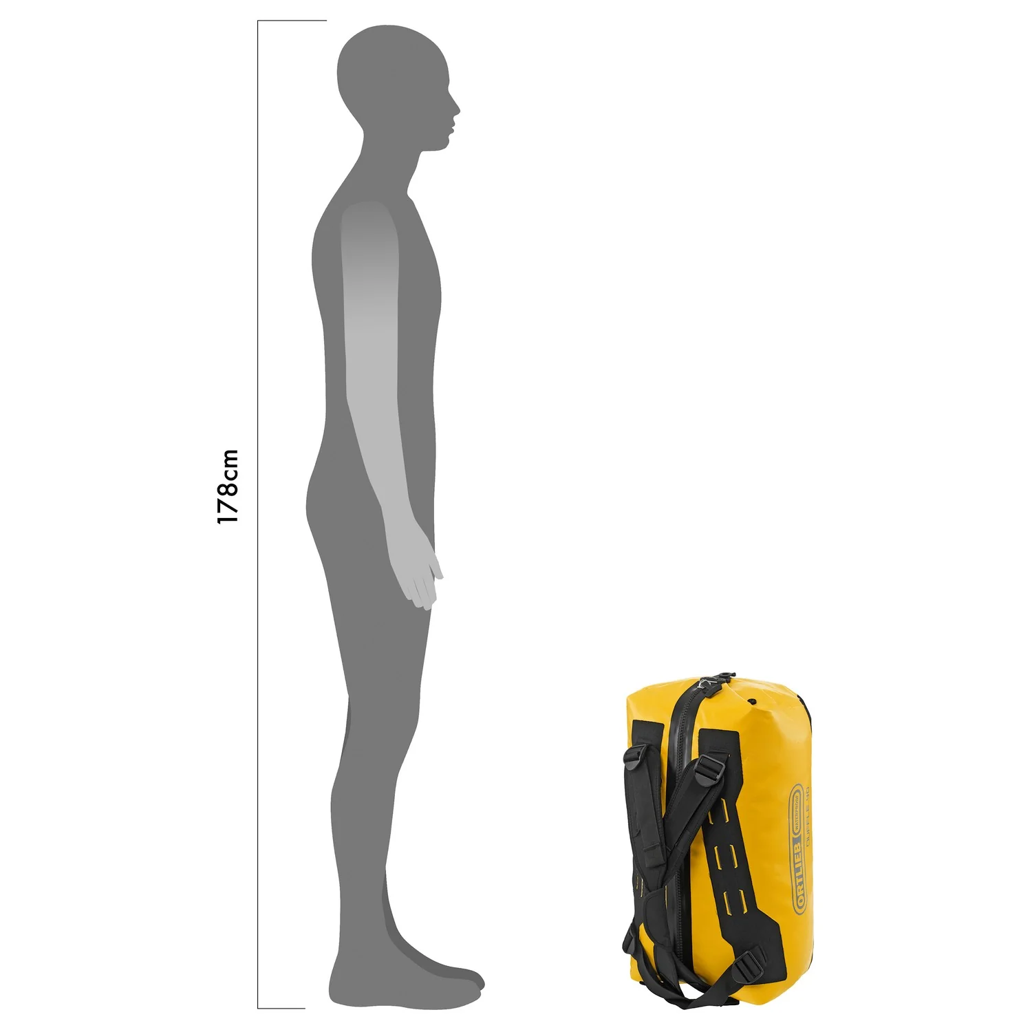 Ortlieb Duffle 40 - Reisetasche/ Rucksack 53 cm (yellow black) - Image 9